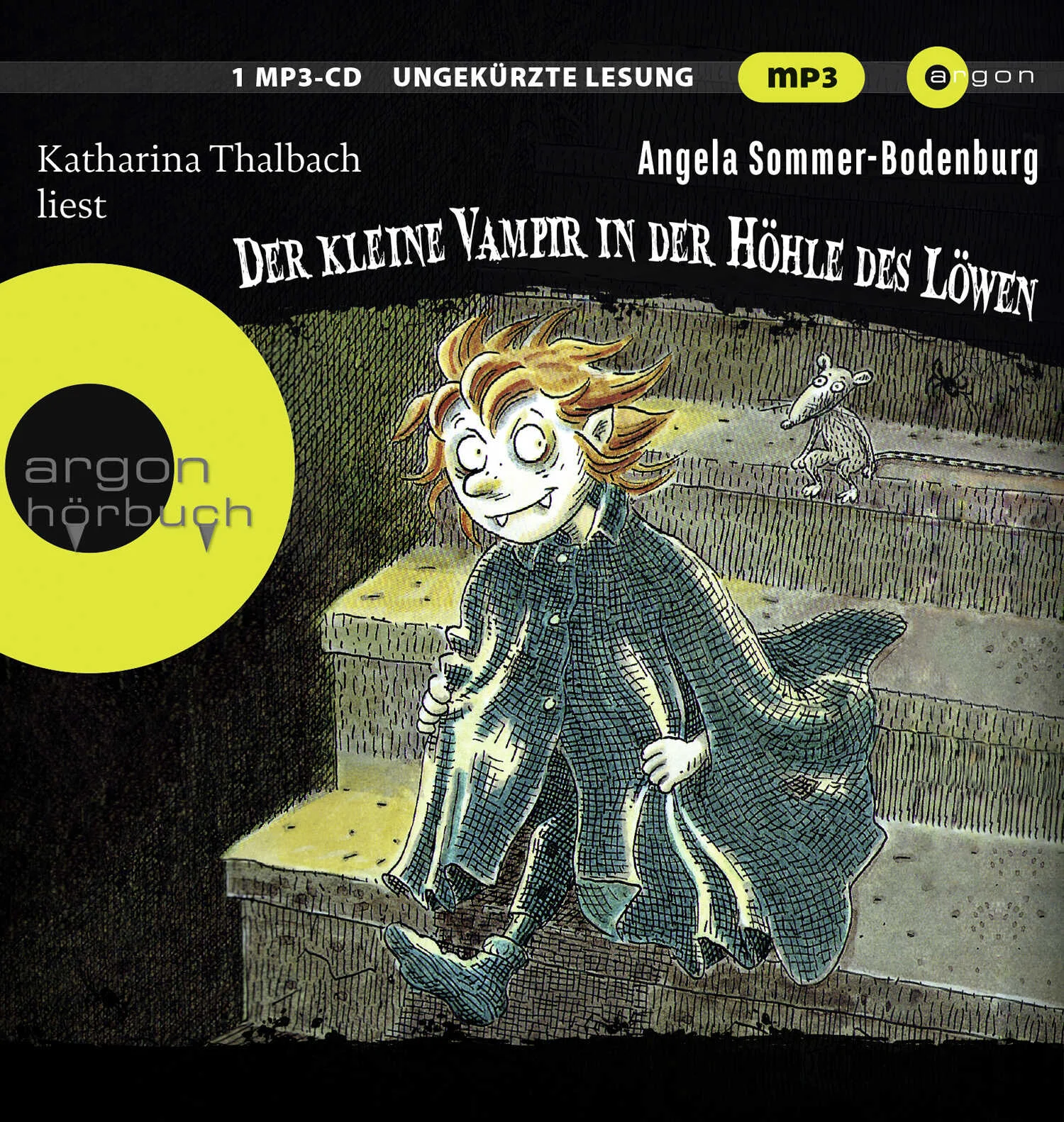 Eine Feier im Haus des VampirjägersFriedhofsgärtner Schnuppermaul hat den kleinen Vampir und seine Freunde zu einer Kostümparty eingeladen, ohne zu wissen, dass er sich damit eine echte Vampirsippe ins Haus holt. Werden Rüdiger, Anton und Anna auffliegen? Derweil arbeitet Psychologe Dr. Schwartenfeger an einem Desensibilisierungsprogramm gegen Sonnenlichtangst. Rüdiger zögert, sich auf das Experiment einzulassen, aber eine alte Liebe motiviert ihn.Für Katharina Thalbach ist es eine Herzensangelegenheit, den Kleinen Vampir zu lesen. Dieses Feuer spürt man in jeder Sekunde. Voller Komik und Temperament lässt sie Rüdiger, Anton und Anna auferstehen.