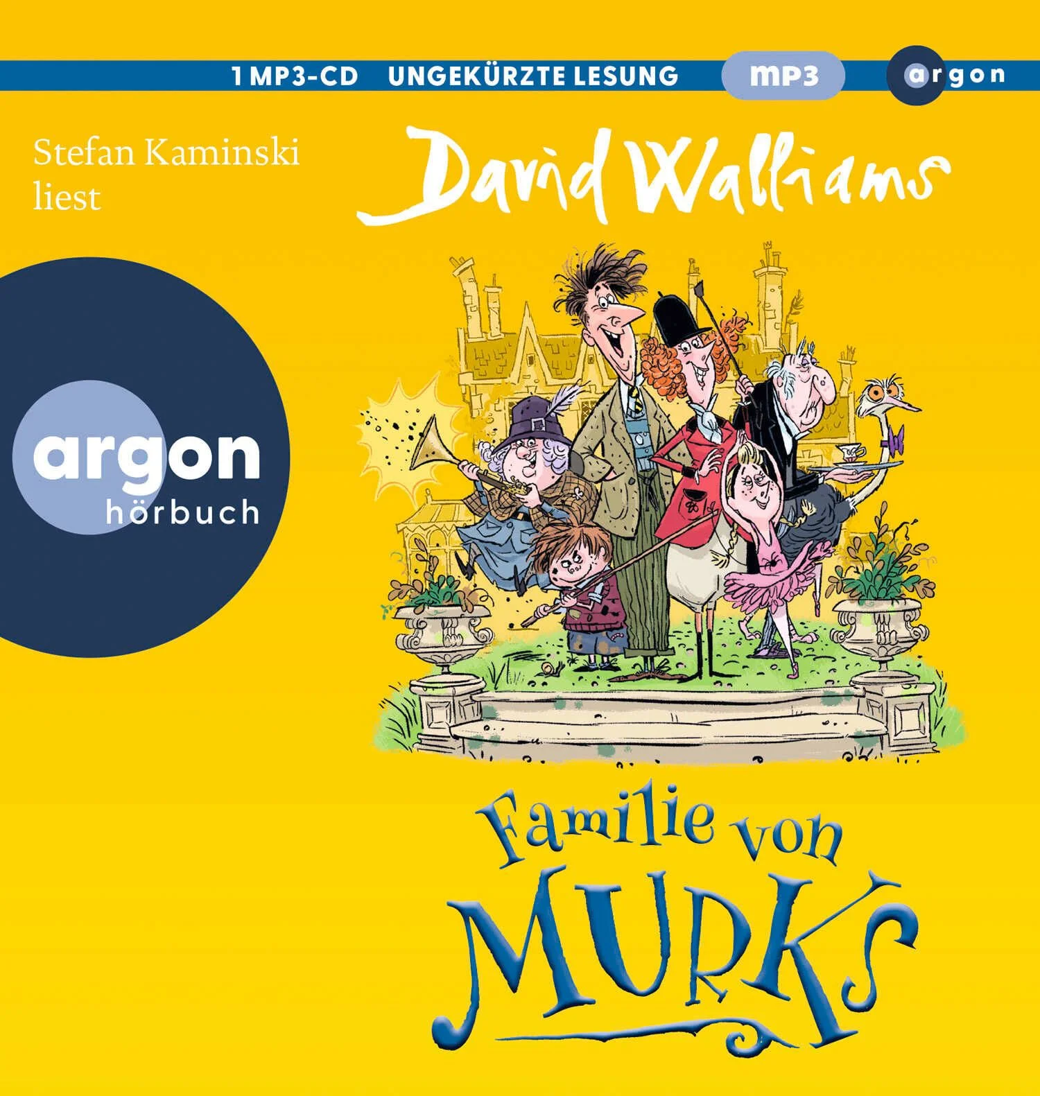 Gestatten, die vermurksteste Familie der Welt! Das bisher lustigste Abenteuer von David Walliams für Kinder ab 8 JahrenZur Familie von Murks gehören die Eltern Mannie und Mollie, ihre Kinder Minnie und Magnus und ihre Großmutter Lady von Murks. Zusammen mit ihrem Butler und ihrem Haustier, dem Vogel Strauß Cedric, leben sie auf dem heruntergekommenen Schloss Murks, das schon seit Jahrhunderten im Familienbesitz ist. Jetzt aber droht die Bank, Schloss Murks zu übernehmen. Um das zu verhindern, muss sich Familie von Murks  etwas einfallen lassen. Dass alle dabei auf die vermurkstesten Ideen kommen, versteht sich wohl von selbst!Stefan Kaminski ist Hörbuchsprecher und Stimm-Morpher, seine Lesungen wirken geradezu wie mehrstimmig besetzte Hörspiele. Kauzig und mit viel Witz lässt er die Adelsfamilie um ihren Besitz kämpfen.