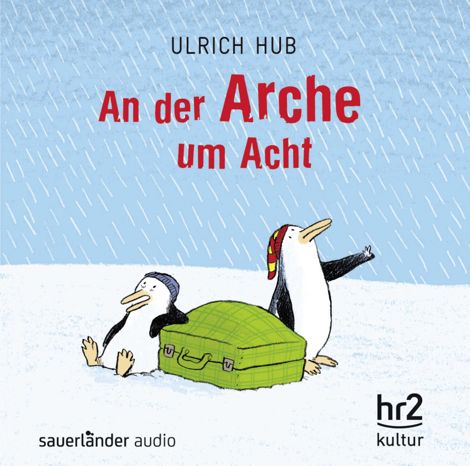Was machen drei Pinguine und eine Taube, die der Sintflut entkommen wollen? Sie verabreden sich: »An der Arche um acht«. Doch Noah hat bestimmt, dass nur zwei Tiere jeder Art mitdürfen. Was sollen die Freunde also tun? Ulrich Hub erzählt die Geschichte von Noah neu. Mit Leichtigkeit und Witz nimmt er die großen Fragen ernst. Was bedeutetSolidarität? Gibt es Gott wirklich? »Er hat nur einen kleinen Nachteil«,sagt einer der Pinguine: »Er ist unsichtbar.«Ein Hörspiel mit Chris Pichler, Stefko Hanushevsky, Jens Harzer, Lars Rudolph und Helmut Winkelmann. Eine Koproduktion des HR mit dem NDR: Regie: Andrea Getto.