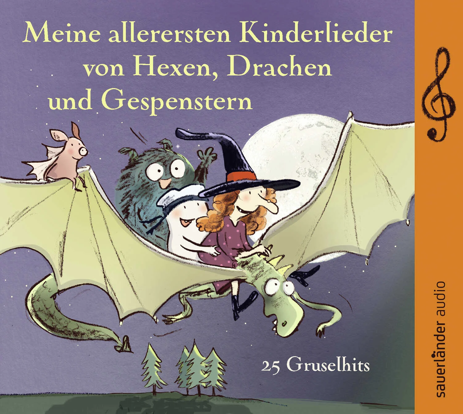 Die große Grusel-KinderpartyAuf diesem Album treiben sich schaurig-lustige Wesen herum: Hexen kochen feine Süppchen, Gespenster geben Bälle in alten Gemäuern, Drachen spucken Feuer und Monster feiern ihren Geburtstag. Mit diesen 25 Kinderliedern ist eine fröhliche Grusel-Kinderparty garantiert! Es spuken, hexen und befeuern: Fredrik Vahle, Toni Geiling, Grünschnabel, Klaus W. Hoffmann, Bernd Kohlhepp & Jürgen Treyz, Klaus Neuhaus, Randale und viele andere. Das Hexenmädchen • Dracula-Rock • Hanna, die Hexe • Die kleine Hex' • Das Monster hat Geburtstag • Der Gruselfilm • Theobald, der Drache • Ein Drache namens Fiete • Monster • Luzi Lindwurm . .. und viele andere