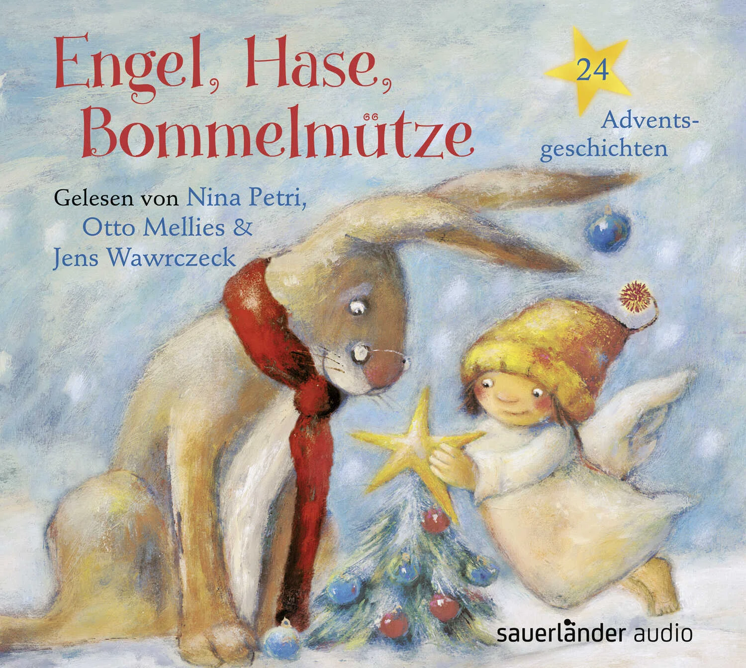 Hinter jeder Tür steckt eine Geschichte!Der kleine Engel mit der Bommelmütze und der alte Hase sind auf der Suche nach dem Geschenk der Geschenke. Bis zum Festabend erzählen sie sich 24 stimmungsvolle Geschichten, und die Zeit vergeht wie im Flug. Am Ende stellen sie fest, dass sie sich gegenseitig das schönste Geschenk gemacht haben: Geschichten zu erzählen heißt, etwas zusammen zu erleben, es heißt, dass man sich lieb hat.24 Adventsgeschichten von Max Bolliger, Wolfram Hänel, Marcus Pfister, Leo Tolstoi und vielen anderen, sorgfältig ausgewählt von Brigitte Weninger und mit Klaviermusik von Rainer Bielfeldt umrahmt.
