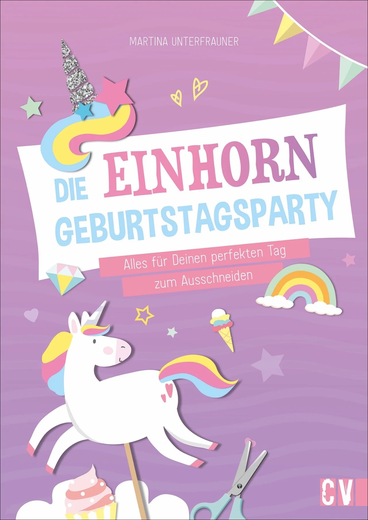 Für eine coole Einhorn-Geburtstagsparty: Kreative Accessoires zum Ausschneiden, Kleben und Spaß haben.Für kleine Einhorn-Fans: Das Ausschneide-Bastelbuch für eine coole Geburtstags-Party ist da! Einladungskarten, Girlande, Tisch- und Tortendeko, Partyhütchen und viele andere Geburtstags-Motive zum Thema Einhörner lassen das Herz kleiner Bastler höherschlagen. Die Mini-Künstler üben so den richtigen Umgang mit Schere und Kleber und schulen gleichzeitig spielerisch ihre Feinmotorik. Kreative Ideen aus Papier für den Kindergeburtstag Party-Accessoires zum Ausschneiden rund umsThema 