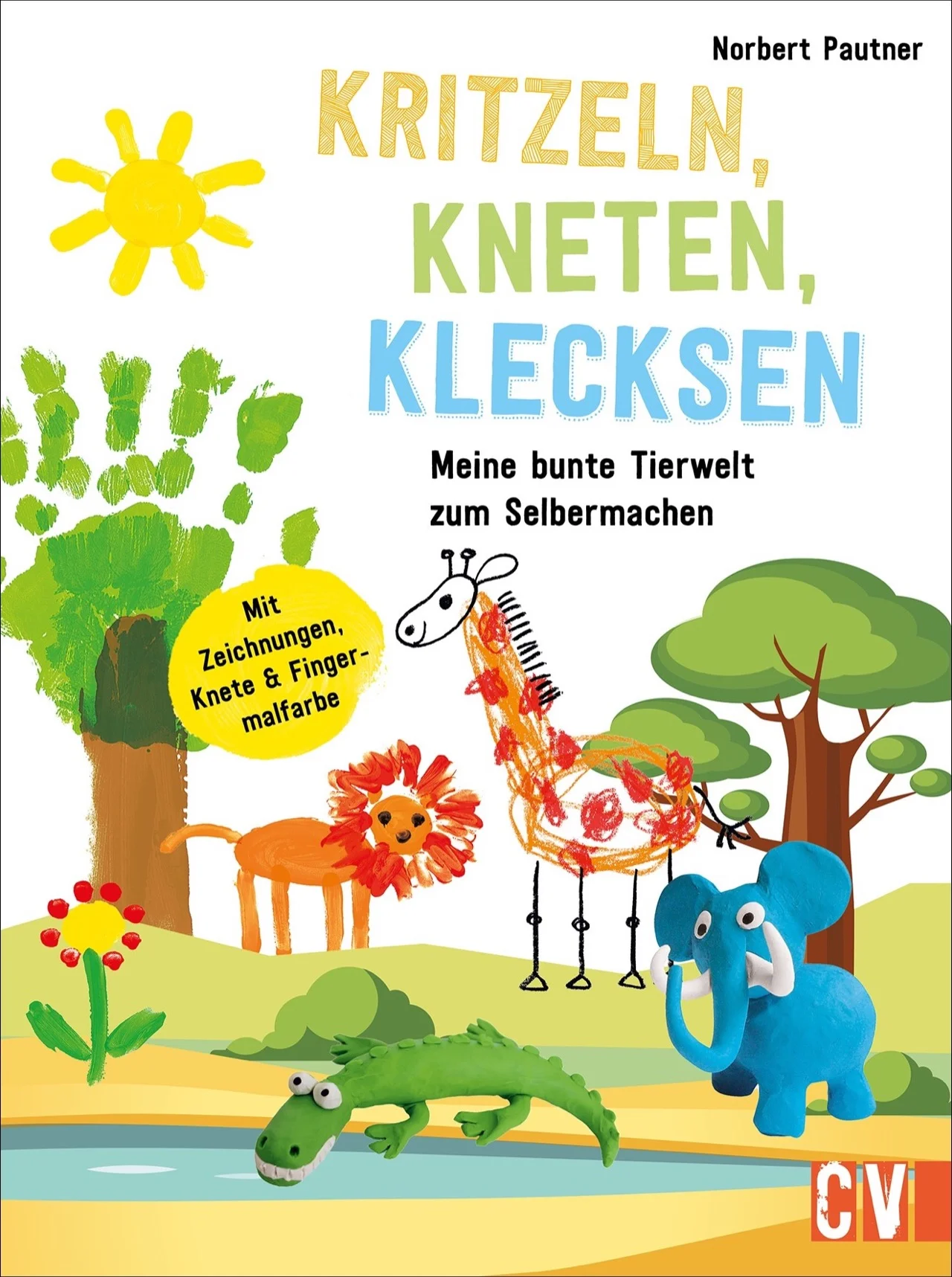 Jetzt werden Kinder kreativ! Wir holen die bunte Tierwelt mit Fingermalfarbe, Knete und Buntstiften ins Kinderzimmer. Mit detaillierten Anleitungen entstehen aus groben Formen Schritt für Schritt Löwe, Robbe, Hund & Co. Der erfahrene Illustrator und Zeichner Norbert Pautner liefert kreativen Kindern ab 4 Jahren viele tolle Anregungen, die eigenen Lieblingstiere zu kneten, zu kritzeln oder zu malen und bringt so den kreativen Prozess der Nachwuchskünstler ganz spielerisch in Gang.