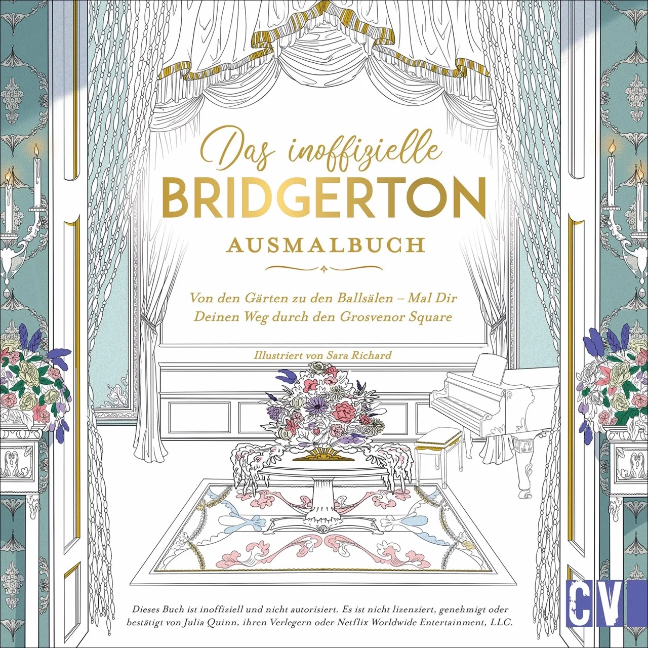Das Bridgerton Malbuch!Das erste Ausmalbuch zur meistgesehenen Netflix Serie aller Zeiten! Das Buch enthält 45 traumhafte Szenen, wunderschöne Architektur und Zitate aus der Bridgerton-Welt. Begleite Daphne, Eloise und den Herzog an den Grosvenor Square zu gemütlichen Nachmittagen im Park, dekadenten Banketten und luxuriösen Hochzeiten. Nimm teil am High-Society-Leben – ganz einfach mit Stift und Papier! Malen für Erwachsene – mit 45 Szenen und Zitaten aus der erfolgreichen Netflix Serie! Detaillierte, abwechslungsreiche Motive für langen Ausmalspaß – ideal auch zur Entspannung und für mehr Achtsamkeit Ein Muss für Fans der erfolgreichen Serie 