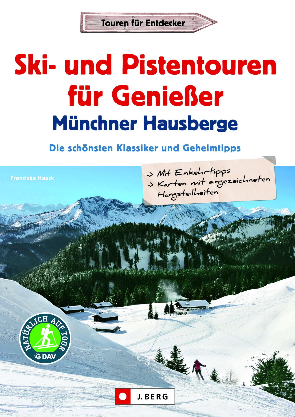 Es müssen nicht immer die hohen Berge sein. Gerade die Münchner Hausberge bieten sich für eine Auszeit vom Alltag an. Durch verschneite Winterlandschaft aufsteigen, am Gipfel den Blick über das Alpenvorland und in Richtung Hauptkamm schweifen lassen, genüsslich ins Tal schwingen und unterwegs noch in einer Hütte einkehren. Kommen Sie mit auf 25 Skitouren im Gelände oder auch mit auf Pistenabfahrten zwischen Ammergauer Alpen und Rofan.