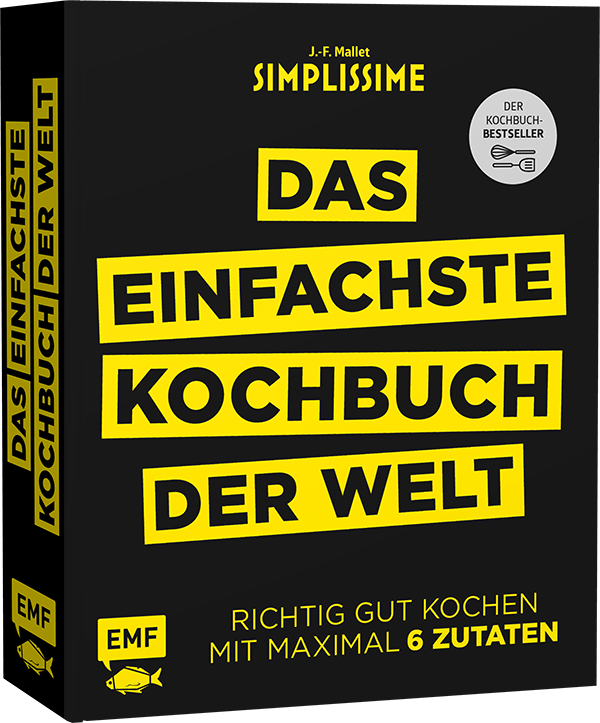 So einfach war Kochen noch nie – Eindrucksvoll kochen ohne Chi-Chi Wer denkt, dass es für Gäste und besondere Anlässe immer sehr aufwendig sein muss und es viele Stunden der Vorbereitung in der Küche braucht inklusive vieler exotischer Zutaten, die dann wieder in der ewigen Versenkung verschwinden, der wird hier staunen. Denn der französische Koch und Bestsellerautor Jean-François Mallet hat den Clou. In seinem Bestseller „Simplissime – Das einfachste Kochbuch der Welt“ entwickelt er Rezepte aus der Alltags- und Festtagsküche, die Eindruck machen, aber ganz leicht und in maximal 15 Minuten Vorbereitungszeit nachzukochen sind. Mallet reduziert lange Zutatenlisten auf maximal sechs essentielle Zutaten, wobei die meisten mühelos im Supermarkt zu bekommen sind und immer wieder eingesetzt werden können. Layout und Bildsprache in „Simplissime – Das einfachste Kochbuch der Welt“ sind stark vereinfacht und nur auf das Wesentliche reduziert. Im Fokus stehen die maximal sechs Zutaten. Auch die Kochanleitungen sind einfach gehalten und umfassen nur eine Handvoll Sätze. Ab jetzt kochen Sie Osso Bucco, Bœf Bourguignon, Ente und Ratatouille mit links. Ob Fleisch, Fisch, Gemüse oder Desserts – die bunte Vielfalt der internationalen Küche wird anschaulich erklärt für Herdhelden und alle, die es werden wollen.