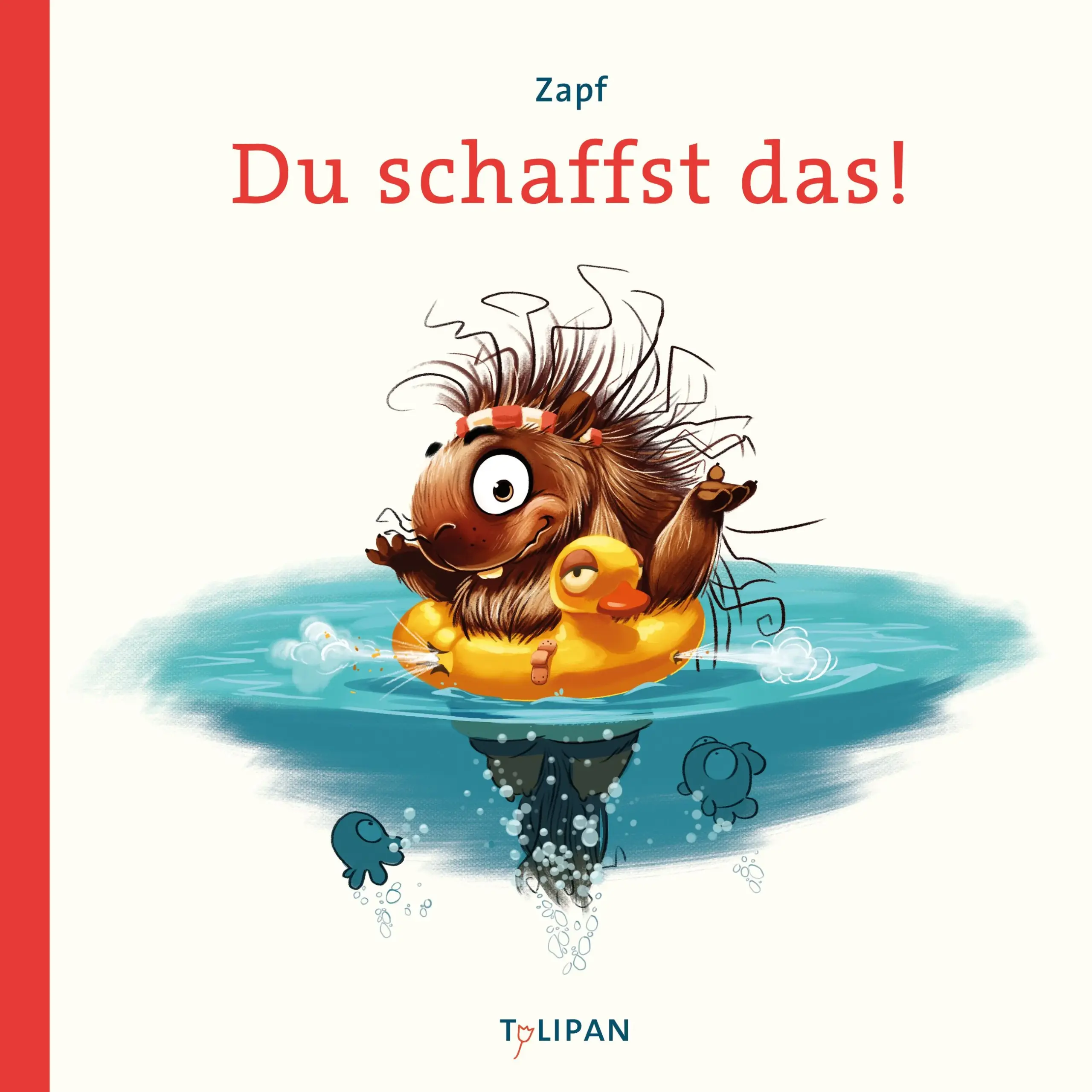 Lass dich nicht unterkriegen! Das Stachelschwein entdeckt in weiter Ferne eine Insel mit einem Maiskolben. Den will das kleine Kerlchen unbedingt haben, aber es kann nicht schwimmen. So lässt das Stachelschwein nichts unversucht, um auf die Insel zu gelangen. Doch dabei geht einiges schief: Der Schwimmreifen hält seinen Stacheln nicht stand, das Ruderboot geht unter und beim Tauchen wird es von Fischen erschreckt. Bei all den misslungenen Versuchen an den Maiskolben zu kommen, wird das Stachelschwein von anderen Tieren beobachtet. Und schon naht Hilfe: Gemeinsam bilden sie eine Brücke und verhelfen dem verzweifelten Nichtschwimmer so zu seinem Glück! • Der 2. Band des Bbestsellers »Ich bin für dich da!« • Dieses wunderschöne Geschenkbuch zaubert auch den mutlosesten Menschen ein Lächeln auf die Lippen • Eine berührende Geschichte mit doppelter Botschaft: 1. Ich glaube an dich! 2. Was du alleine nicht schaffst, das schaffen wir zusammen! • Mit herzerwärmenden Bildern von ZapfAusstattung: durchgehend farbig illustriert