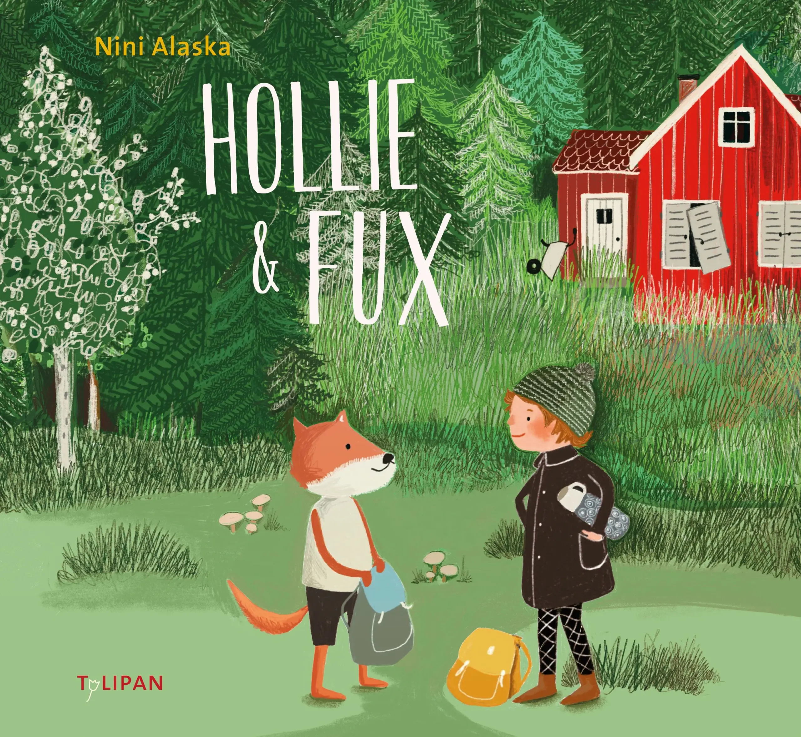 Hollie lebt bei ihrer Großmutter in einer kleinen schwedischen Stadt. Ihre Eltern, die als Schauspieler beruflich viel unterwegs sind, sieht sie kaum und immer mehr wünscht sie sich ein richtiges Familienleben. Als sie eines Tages Fux kennenlernt und dieser zu ihr und ihrer Großmutter zieht, ändert sich einiges. Hollie hat nun einen echten Freund. Die beiden fahren ans Meer, streifen durch die Stadt, gehen ins Kino und sind froh, sich gefunden zu haben. Doch zum wirklich großen Glück fehlt beiden noch etwas: Hollie vermisst ihre Mutter und ihren Vater und Fux sehnt sich nach Wald, den er in einem Film zum ersten Mal gesehen hat. So kann es nicht weitergehen und Hollie beschließt, etwas zu unternehmen. Aber was hat das Foto vom Dachboden mit dem kleinen roten Häuschen zwischen den Tannen wohl damit zu tun?Ausstattung: durchgehend farbig illustriert