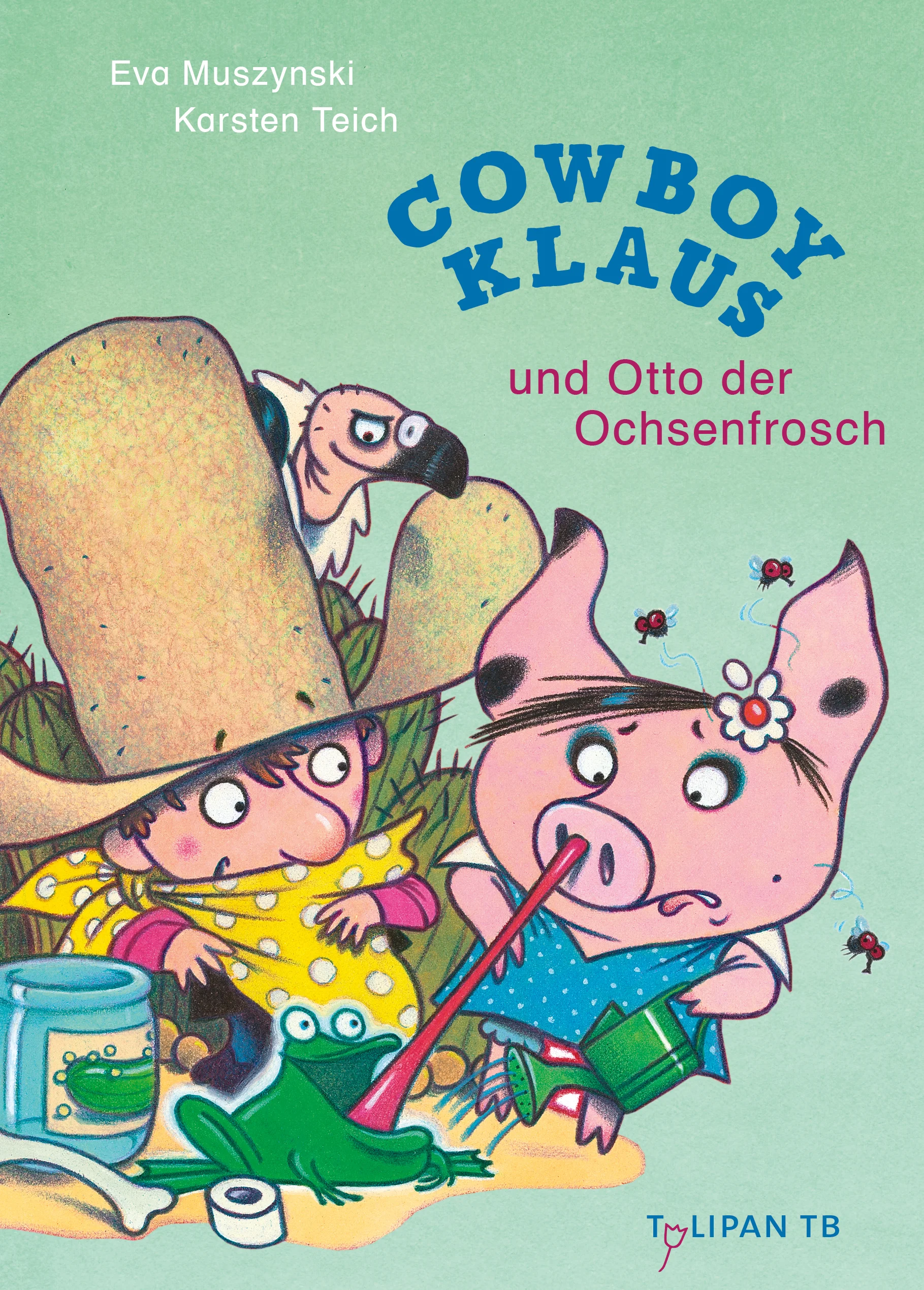 Cowboy Klaus sitzt auf dem Trockenen: Otto, der dicke Ochsenfrosch, verstopft die Wasserleitung. Cowboy Klaus freut sich über den neuen Mitbewohner, doch Lisa und Rosi sind entsetzt: Der Frosch muss weg! Findet Otto in der Stadt ein neues Zuhause?Ausstattung: durchgehend 4-farbig illustriert