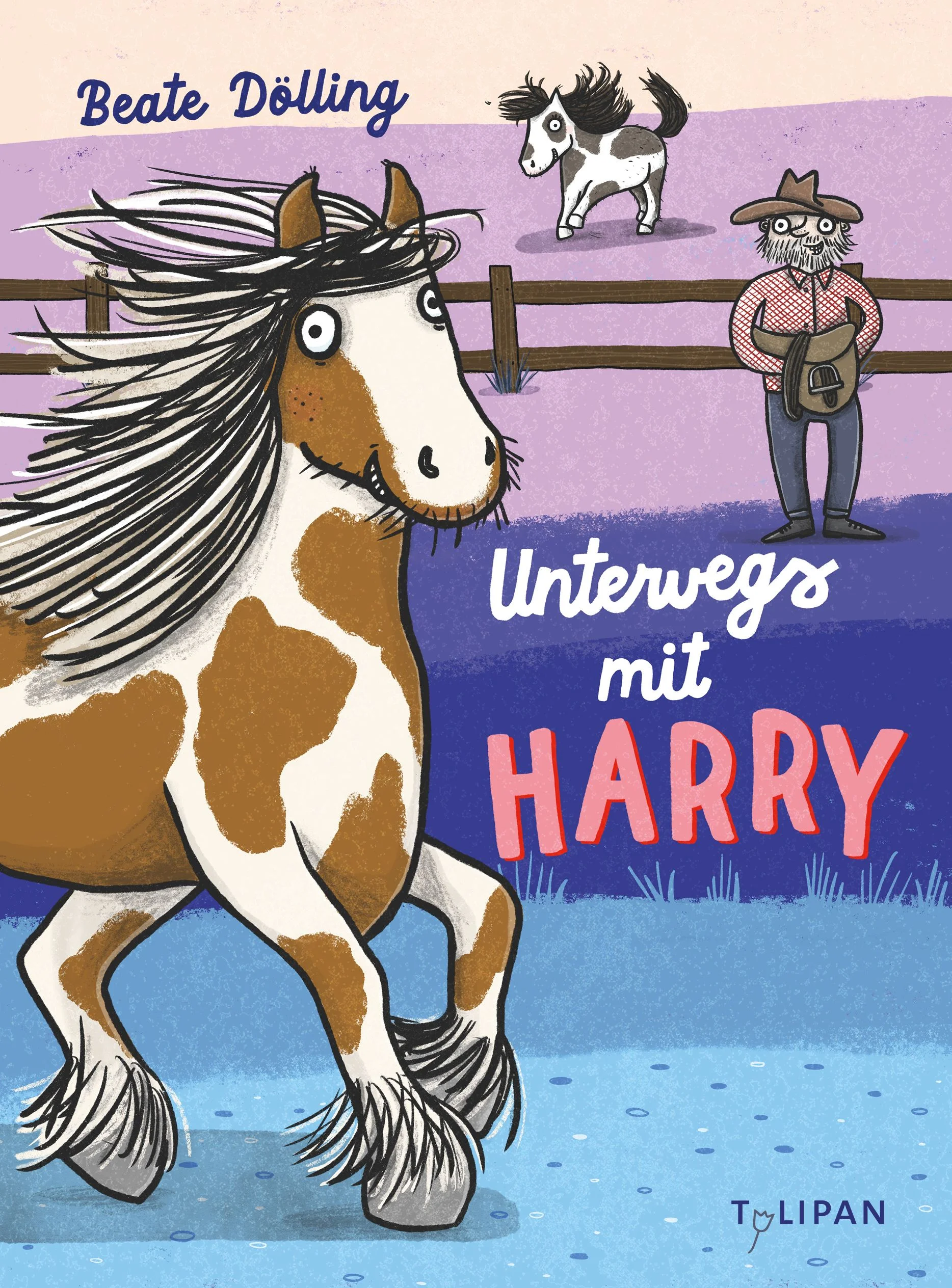 Zwei Sturschädel auf FeldwegenHarry erlaubt sich mal wieder einen kleinen Scherz mit Helmut. Als waschechter Tinker-Wallach hat er Sinn für Humor. Erst rennt er so knapp unter einem tiefhängenden Ast hindurch, dass Helmut seinen Hut verliert. Dann macht er eine Vollbremsung, so dass es seinen Freund und Reiter von seinem Rücken haut. Natürlich so, dass Helmut sich nicht weh tut.Der schimpft zwar, aber Harry weiß, dass Helmut ebenfalls Sinn für Humor hat! Deswegen sind die beiden ja auch unzertrennlich und das seit vielen Jahren. Gerade sind sie auf der Reise – wohin, das weiß Harry noch nicht so genau. Aber er wird es schon rausfinden. Helmut ist voller Vorfreude, das merkt er. Die beiden treffen auf ihrem Weg nicht nur jede Menge lustiger Menschen, sondern auch das schelmische Shetlandpony Tüte, das sich sofort in Harry verliebt und sich partout nicht abschütteln lässt.
