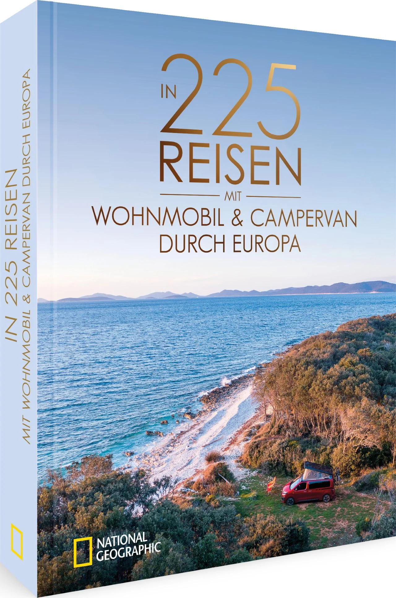 Roadtrip Europa: Im Eigenheim durch ganz EuropaEuropa in 225 atemberaubenden Reisen mit dem Wohnmobil oder Campervan erleben. Erleben Sie die tollsten Reiseziele auf vier Rädern entlang malerischer Küstenstraßen oder durch wilde Nationalparks – die Schönheit Europas lässt sich perfekt auf einer Reise mit dem Wohnmobil oder Campervan erkunden. Ob beim Inselhopping in der Kvarner Bucht, auf spektakulären Bergpässen in den Alpen oder auf einer gemütlichen Umrundung des Gardasees – erkunden Sie zusammen mit den Experten von National Geographic die ganze Vielfalt Europas in 225 Reisen auf vier Rädern. Drive your adventure: Die schönsten Reiserouten mit dem Wohnmobil oder Campervan durch Europa (u.a. mit Deutschland, Italien, Frankreich, Österreich, Schweiz, Albanien u.v.m.) Mit Insider-Tipps der National Geographic-Experten Wohnmobil Tipps: Hilfreiche Hinweise zur Reiseplanung und -durchführung