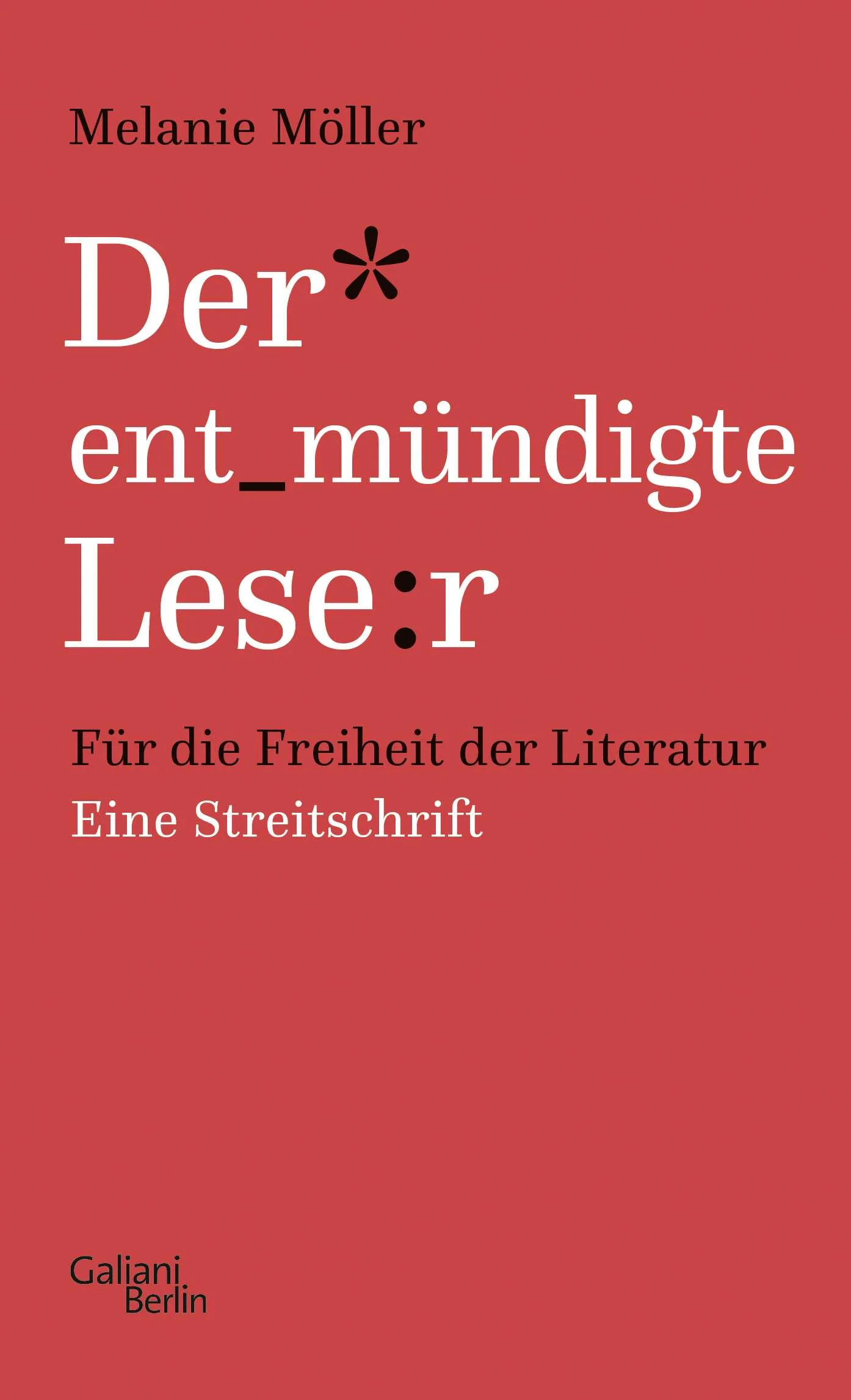  »Melanie Möllers Streitschrift ist das Buch der Stunde: geistreich, gelehrt, passioniert.« Denis ScheckLiteratur muss frei sein, wild, darf böse sein und muss auch weh tun können, sonst verliert sie ihren Reiz, sagt Melanie Möller. Sie muss ein Freiraum bleiben für ungeschützte Gedanken und scharfe Worte. Dafür liefert die Autorin einen wilden Ritt durch mehrere Jahrhunderte Literaturgeschichte im Kampf für die Freiheit des Worts.  Bibelverbot für Schulen in Utah, Verbannung von Klassikern aus Lehrplänen und Schulbüchern, glättende Übersetzungen, zensierte Klassiker, politisch korrekte Vorgaben für Literatur, Sensitivity-Reading, Triggerwarnungen, Verbot ›schwieriger‹ Vokabeln: Ein Verhängnis!, sagt Melanie Möller und warnt davor, den Leser zu unterschätzen. In Sachen Kunst darf es keine Abstriche geben. Wer verwässert, entmündigt den Leser – und der ist schlauer, als man denkt.  »Was fehlt, ist ein leidenschaftlicher Kampf für die Autonomie der Literatur, der diese schützt wie eine bedrohte Minderheit – und zwar kompromisslos«, so die Autorin. Melanie Möller führt ihn.