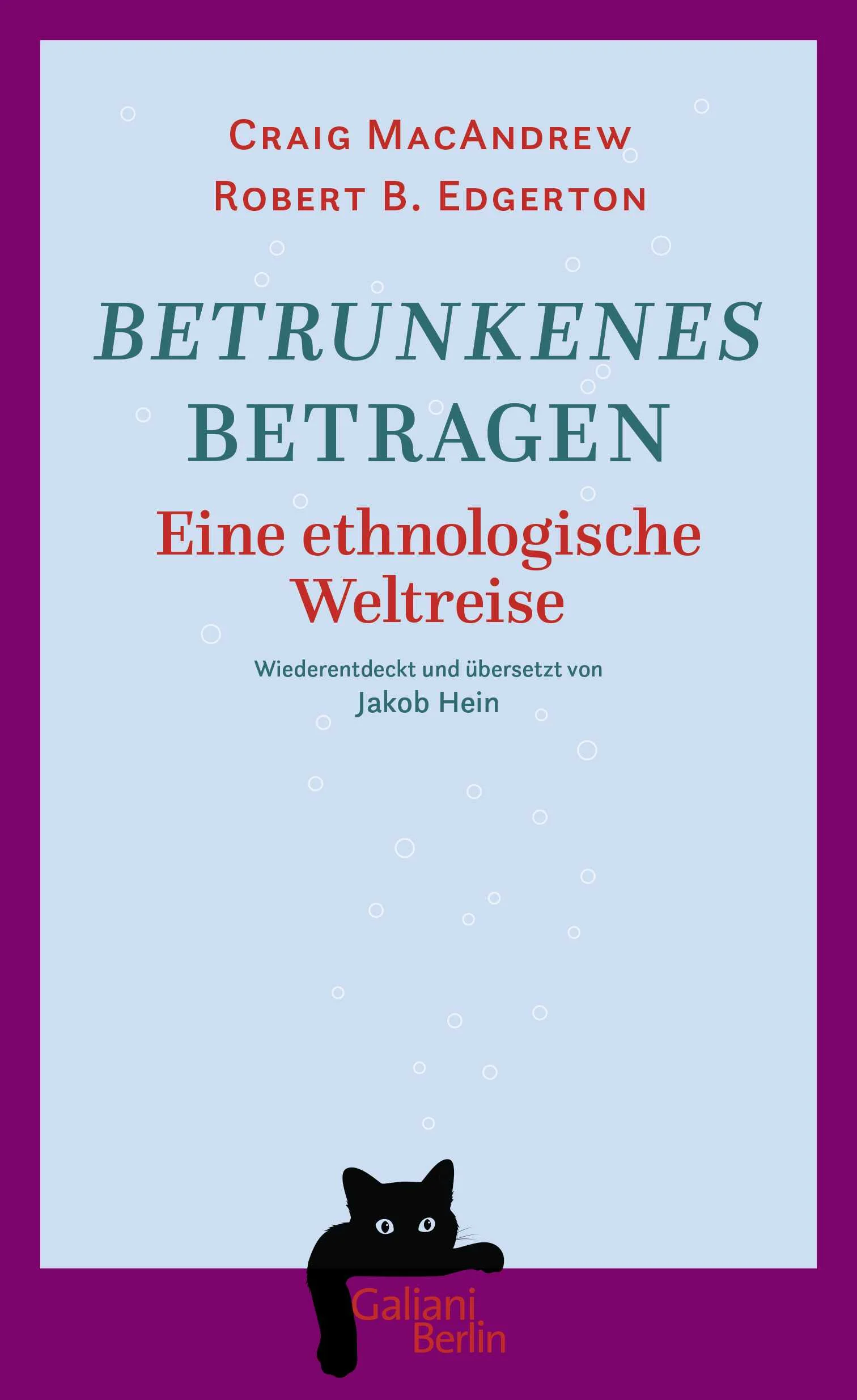 Singen, Tanzen, Reden, Rasen – und Karneval feiern? Die simple Erkenntnis lautet: Was wir tun, wenn wir Alkohol getrunken haben, ist alles eine Frage der Kultur.Aus eigener Erfahrung glauben wir zu wissen: Alkohol enthemmt. Schüchternheit, Vernunft, Anstand? Für ein paar Stunden vergessen! Das führt manchmal zu schönen Dingen wie einem ersten Kuss oder wilden Tanzflächen-stunts – und manchmal zu hässlichen, die vor Gericht landen und dort entschuldigt werden: It’s the alcohol, stupid! Die amerikanischen Ethnologen MacAndrew und Edgerton zeigen unterhaltsam und überzeugend: Menschen auf der ganzen Welt betragen sich betrunken völlig unterschiedlich, und zwar je nach Tradition, Situation, historischen Umständen oder Vorbildern aggressiv oder friedlich, schweigsam oder redselig, sangeslustig oder gewalttätig, und sie sind dabei oft bemerkenswert fähig, selbst im Vollrausch noch zu unterscheiden, wen sie küssen oder schlagen – und wen nicht. Wir lesen erstaunliche, schöne und schreckliche Geschichten und erkennen verblüfft: Nicht der Alkohol ist verantwortlich für unser trunkenes Tun, wir haben es schlicht und einfach so gelernt.Lange nach der Veröffentlichung hat Jakob Hein diesen Wissensschatz wiederentdeckt und übersetzt, der unsere Auffassung von der »enthemmenden« Wirkung des Alkohols bis hin zum Konzept der »verminderten Schuldfähigkeit« radikal infrage stellt.
