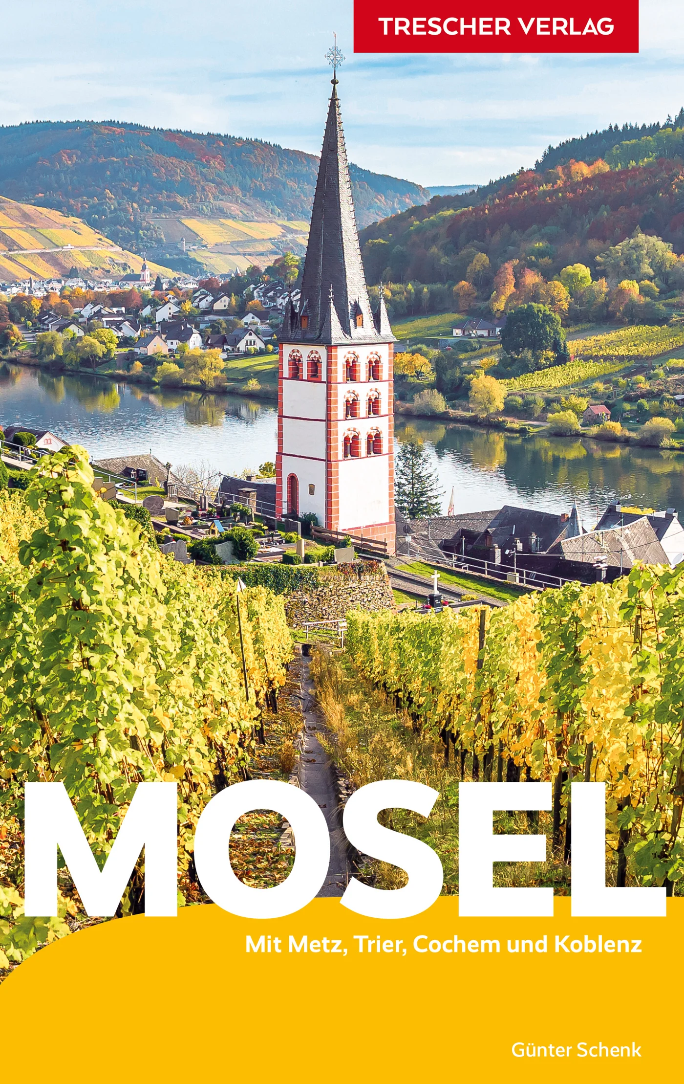 Romantische Städtchen, mächtige Burgen und Schlösser säumen die Mosel in Frankreich, Luxemburg und Deutschland, aber auch Wälder, Wiesen und natürlich Weinberge. Der Reiseführer MOSEL aus dem Trescher Verlag beschreibt detailliert alle Sehenswürdigkeiten und gibt viele Anregungen für Besichtigungen, Wanderungen, Rad- und Schiffstouren. Aktuelle Tipps zu den schönsten Hotels, Camping- und Wohnmobilplätzen sowie zu den besten Einkehrmöglichkeiten erleichtern die Planung und machen Lust auf einen Urlaub an der Mosel. Bekannte Städte an der Mosel wie Metz, Trier, Bernkastel-Kues, Cochem und Koblenz werden in diesem Reiseführer ausführlich vorgestellt. Abstecher führen zur Ritterburg Eltz, nach Nancy, Echternach, Saarburg und zur Hängeseilbrücke Geierlay. Zahlreiche Extra-Texte bringen den Besuchern die Geschichte und Geschichten der Moselregion näher, Übersichtskarten und Stadtpläne helfen bei der Orientierung vor Ort. Dem Weinland Mosel ist ein umfangreiches Kapitel gewidmet. >>> Weitere Reiseführer zu interessanten Regionen in Deutschland und in Frankreich finden Sie auf der Website des Trescher Verlags