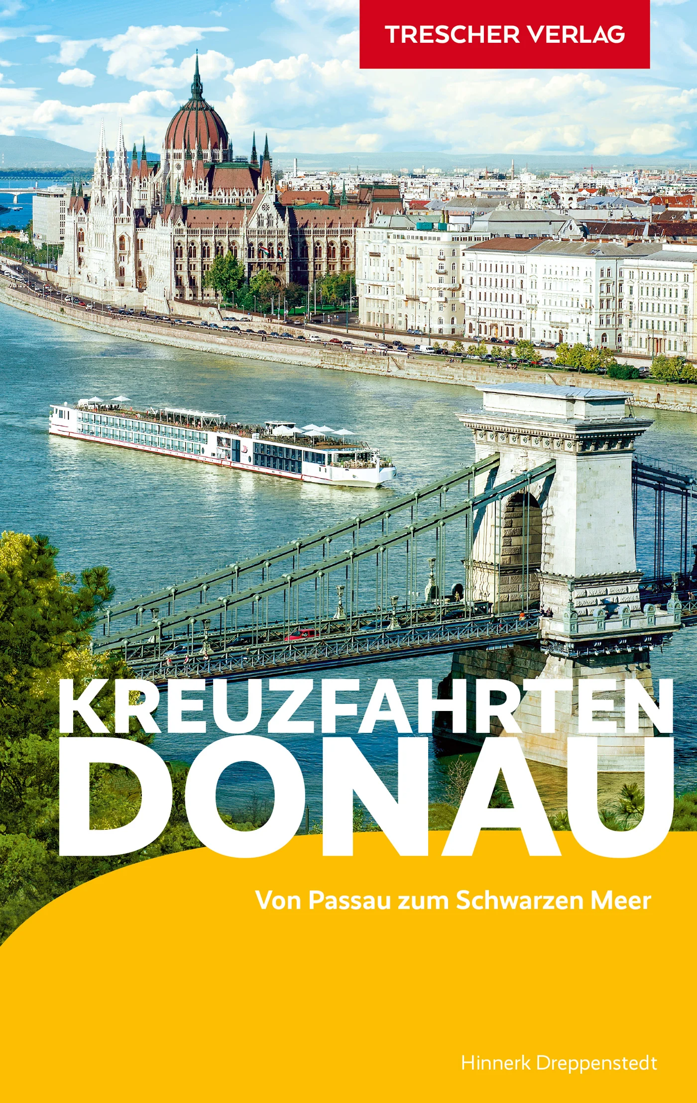 Kein anderer europäischer Fluss verbindet so viele Länder wie die Donau, und nicht umsonst sind die Kreuzfahrten zwischen Passau und dem Schwarzen Meer beliebt. Der Trescher-Reiseführer KREUZFAHRTEN DONAU dient unterwegs als verlässlicher Wegbegleiter zu allen Sehenswürdigkeiten an den Ufern des großen Stroms. Zehn Anrainerstaaten liegen zwischen Quelle und Mündung, und eine Schiffsreise führt zu vielen Kulturschätzen und Naturschönheiten. Reisende auf der Donau lernen neben anderen bedeutenden Orten gleich fünf europäische Hauptstädte kennen: Wien, Bratislava, Budapest, Belgrad und Bukarest. Aber nicht nur die Attraktionen direkt am Fluss werden im Buch beschrieben, sondern auch die Anziehungspunkte, die man im Rahmen von Busausflügen besuchen kann. In Kapiteln zur Historie des Kulturraums und zur Schifffahrt auf dem Strom führt der Trescher-Reiseführer KREUZFAHRTEN DONAU in die bewegte Vergangenheit ein. Informationen zur Geschichte und aktuellen Situation der Anrainerstaaten vervollständigen die Darstellung. Zahlreiche Stadtpläne und Übersichtskarten erleichtern die Orientierung unterwegs, im Anhang finden sich ausführliche Reisetipps und weiterführende Literaturempfehlungen. Das Buch eignet sich ideal zur Reisevorbereitung und bietet für alle Orte ausführliche Beschreibungen ihrer Sehenswürdigkeiten. … weitere Reiseführer zu Kreuzfahrten finden Sie auf der Website des Trescher Verlags.