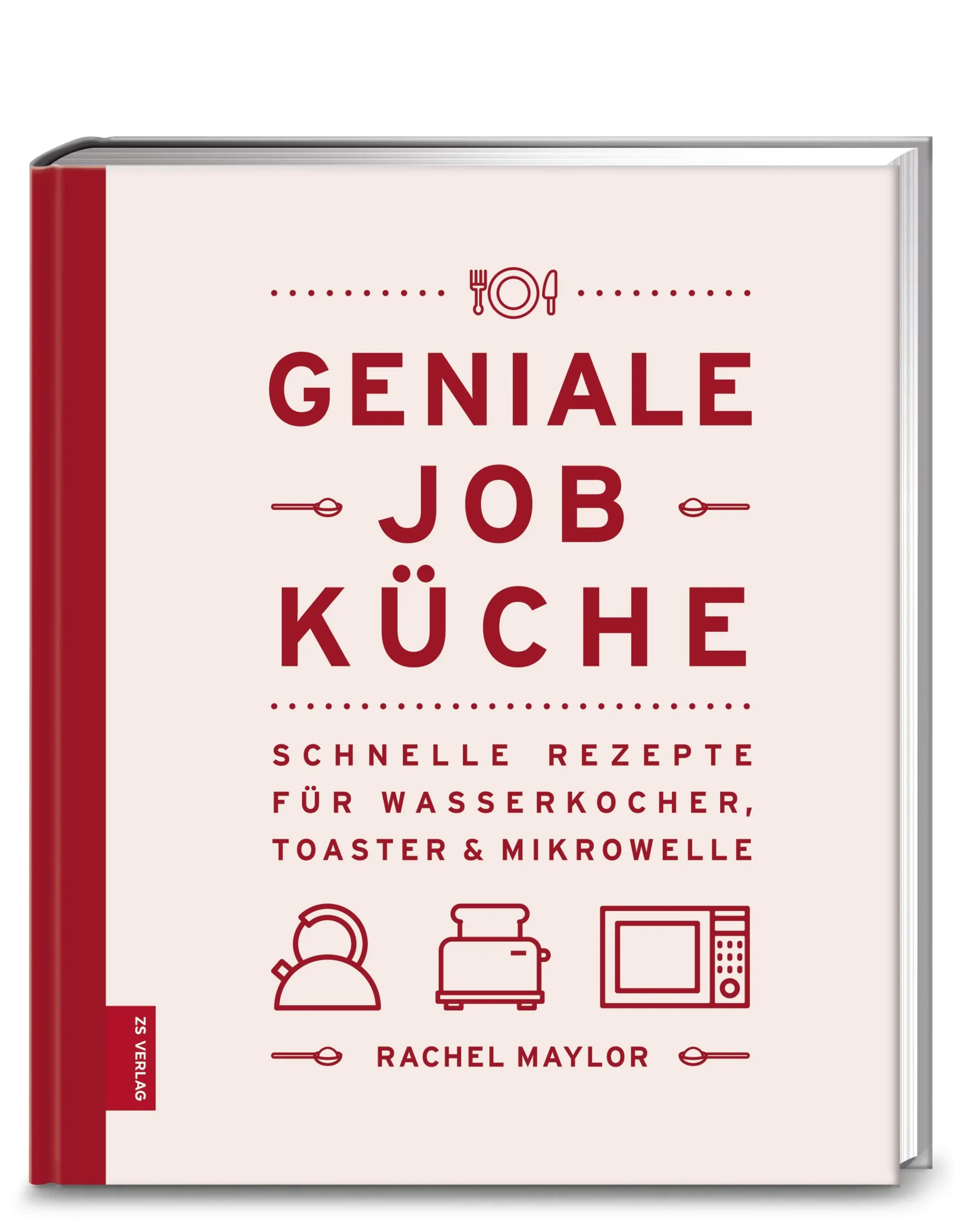 10 Uhr morgens in Deutschland. Erstes Magenknurren macht sich breit in Millionen von Büros. Lichtjahre scheinen seit dem Frühstück vergangen zu sein. Oder war mal wieder nur Zeit für einen Kaffee? Dabei ist es mit dem neuen Kochbuch „Geniale Job-Küche“ so einfach: In fünf Minuten sind Häppchen mit Parmaschinken, Frischkäse und Erdbeeren fertig. Einziges Hilfsmittel: der Toaster. Später kann man alle mit einem schnellen, gesunden Mittagessen neidisch machen: Putenbrust, Nudeln und Pak Choi mit Ingwer-Sojasauce. Nachmittags auch gern einen Brownie-Mugcake aus der Mikrowelle. Jeder kann selbst zum Bürokoch werden und schnell zubereitete Gerichte genießen, für die es nur Wasserkocher, Toaster und Mikrowelle braucht.