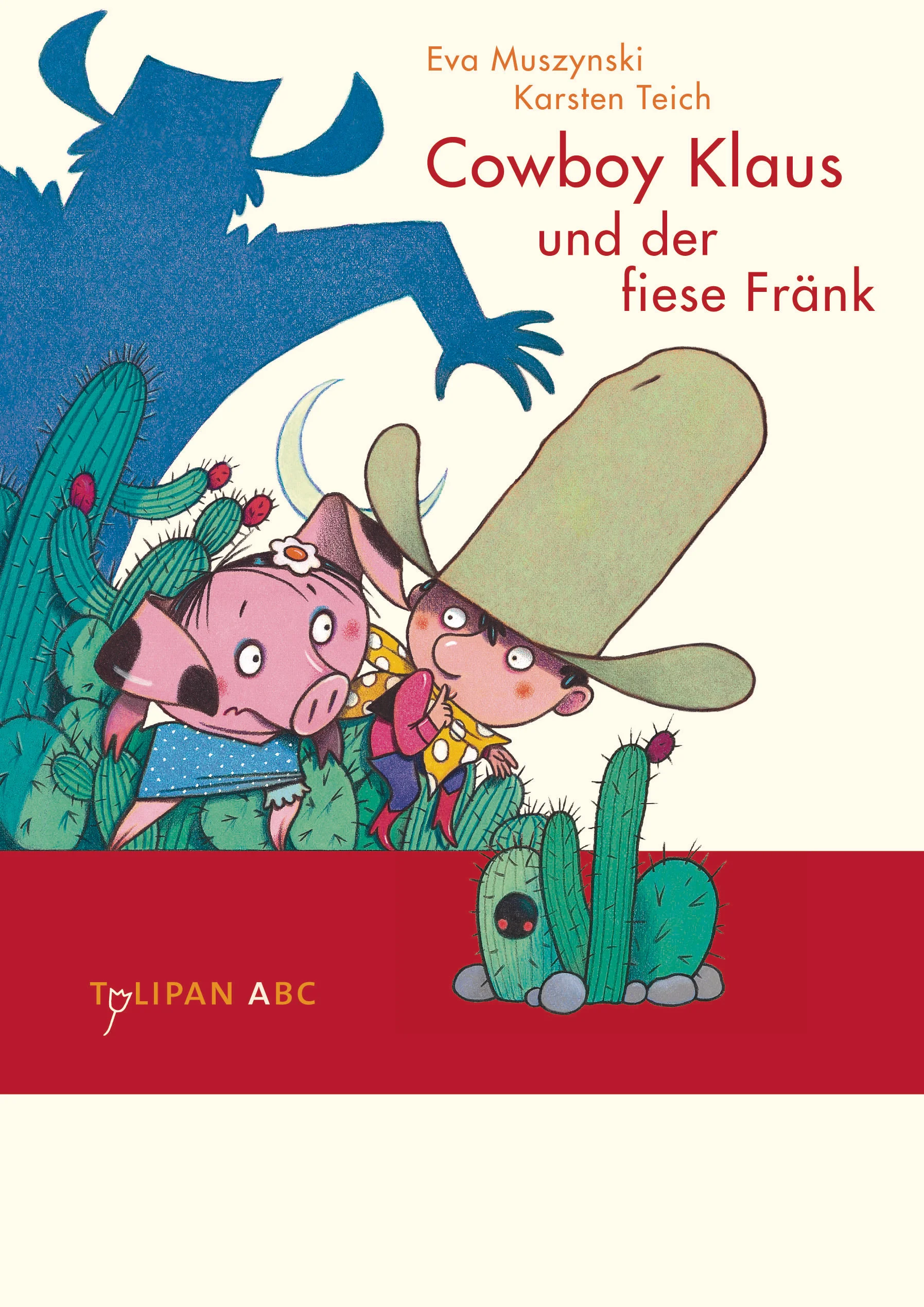 Vorsicht vor dem fiesen Fränk! Diese Warnung hört Cowboy Klaus immer wieder auf dem Weg zur Postkutsche. Dann wird es dunkel, und der vertraute Kaktuswald steckt auf einmal voller bedrohlicher Schatten …Ausstattung: durchg. 4-farbig