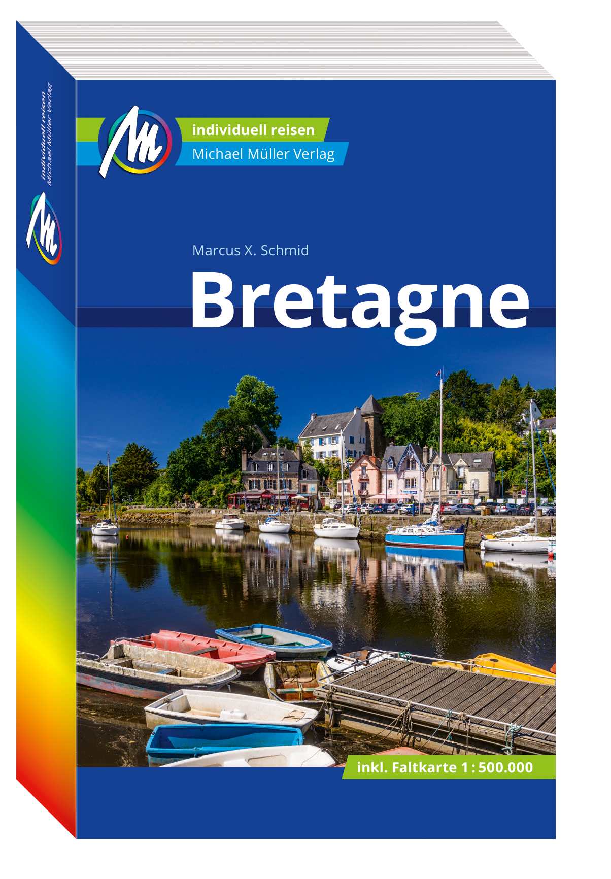 Anders reisen und dabei das Besondere entdecken: Mit den aktuellen Tipps aus den Michael-Müller-Reiseführern gestalten Sie Ihre Reise individuell, nachhaltig und sicher. Entdecken Sie das wohl schönste „Ende der Welt“, wie die Römer die Bretagne auch nannten. Mit dem Reiseführer „Bretagne“ von Marcux X. Schmid in der zwölften Auflage erkunden Sie den ursprünglichen und bezaubernden Nordwesten Frankreichs. 600 Seiten mit 278 Farbfotos, 41 Karten samt Eisenbahnnetz, eine herausnehmbare Faltkarte im Maßstab 1:500.000 sowie mehr als 200 beschriebene Orte machen den Reiseführer Bretagne zu einem unentbehrlichen Begleiter für Ihren individuellen Frankreich-Urlaub. Alles akribisch vor Ort für Sie recherchiert und ausgesucht. Hervorgehobene Geheimtipps lassen Sie das Land abseits bekannter Pfade erleben und machen es zu Ihrer zweiten Heimat. Die Bretagne in der Übersicht: Die herausnehmbare Bretagne-Karte verschafft Überblick: Die Nordküste mit Mont-Saint-Michel, Côte Emeraude, der Bucht von Saint-Brieuc, Trégor und Côte de Granit Rose, Côte des Bruyères und die Côte du Léon. Die Westküste mit Pays de Abers, Rade de Brest und Crozon-Halbinsel, Douarnenez und die Sizun-Halbinsel. Die Südküste mit Côte de Cornouaille, den Megalithfeldern um Carnac, Côte du Morbihan und Côte D’Amour. Schließlich das Landesinnere mit Carhaix-Plouguer und Rennes. Essen & Trinken in der Bretagne: „Essen wie Gott in Frankreich“ ist sprichwörtlich gewordene Anerkennung französischer Gaumenfreuden. In der Bretagne gilt dies ganz besonders, wenn Artischocken, Austern, Rind und Hummer frisch auf den Tisch kommen. Im Reiseführer „Bretagne“ finden Sie die Geheimtipps des Autors. Ökologisch, regional und nachhaltig wirtschaftende Betriebe sind besonders gekennzeichnet. Kunst, Kultur & Geschichte: Die Geschichte der Bretagne reicht bis in prähistorische Zeiten zurück, augenfälligstes Beispiel sind die Megalithfelder rund um Carnac. Immer gut besucht ist das prächtige Kloster von Mont-Saint-Michel. Mit der herausnehmbaren Bretagne-Karte sowie den 41 Detailkarten erkunden Sie auch das Landesinnere und lassen sich von kleinen Dörfern, Seen und sagenumwobenen Wäldern verzaubern – wo der Magier Merlin begraben liegen soll. Entdecken Sie mit unserem Reiseführer, was die Bretagne mit der Grals-Sage zu tun hat und welche ungeahnten Überraschungen dort noch auf Sie warten. Was tun in der Bretagne: Ob entspanntes Genießen der französischen Lebensart oder Baden, Surfen, Segeln, Wandern und Radfahren – in der Bretagne ist alles möglich. Reiche Kultur und vielfältige Natur, dabei immer genug Raum für individuelles Reisen – unser Reiseführer „Bretagne“ verrät Ihnen nicht nur die Highlights der Region, die Geheimtipps des Autors lassen Sie auch die andere Bretagne jenseits der Touristen-Hotspots entdecken. Übernachtung und Unterkunft: Übernachten im Ferienhaus? Die Bretagne bietet eine Vielzahl an Studios, Meublés, Résidences und Appartements. Die Mehrheit der Gäste bezieht ein solches, besonders für Familienurlaub geeignetes Domizil. Oder lieber Camping? Bretagne-Urlauber erwarten rund 100.000 registrierte Standplätze. Ob klassisches Zelt, Mobil-Home, Bungalow oder Holz-Chalet – jeder wird hier nach seiner Façon selig. Zudem stehen Hotels und Pensionen unterschiedlichster Kategorie, Jugendherbergen sowie einfache, besonders für (Rad-)Wanderer geeignete „Gites d’Etape“ bereit. Die Bretagne sei „sehr schön und gar nicht so weit von Frankreich entfernt“, so urteilte der französische Humorist Coluche. Erfahren Sie in unserem Reiseführer „Bretagne“, warum es sich lohnt, Frankreich zu durchqueren, um in die Bretagne zu gelangen.