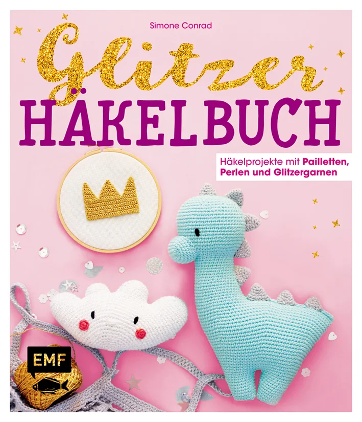 Das ultimative Häkelbuch für alle Mädchen Mit diesem Häkelbuch glitzern nicht nur die Augen von jedem Mädchen - denn hier ist Glitzer das Hauptmaterial! Häkeltierchen, Accessoires und mehr entstehen aus Glitzerwolle und Garnen mit Perlenschimmer und Paillettensglanz. Vom Kosmetiktäschen über Schmunzeldrachen bis hin zum glitzernden Einkaufstaschen und dekorativen Meerjungfrauen-Haarspängchen ist hier alles vertreten. Die Projekte sind einfach gehalten, ein detaillierter Grundlagenteil und bebilderte Anleitungsillustrationen machen den Einstieg in die glitzernde Häkelwelt leicht. Funkelnde Projekte für Mädchen und im Herzen Junggebliebene!