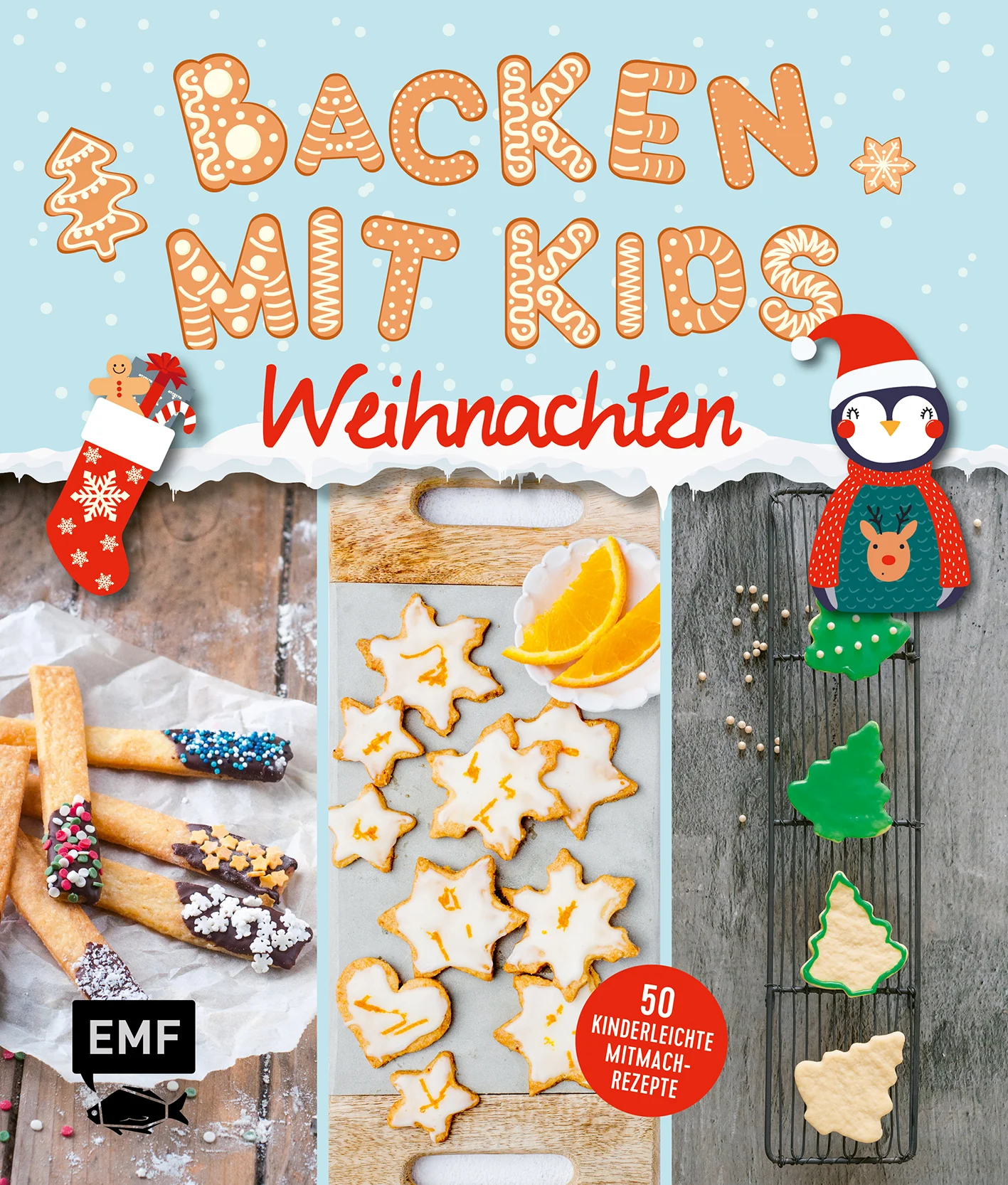Willkommen in der Weihnachtsbäckerei! Egal ob Groß oder Klein, hier kann die ganze Familie mit anpacken. Es wird gemeinsam gebacken und genascht. Die 50 kinderleichten Rezepte für Plätzchen, Baumkuchen und Co machen jeden Gaumen glücklich und bringen der ganzen Familie weihnachtlichen Backspaß. Mit maximal 6 Zutaten und praktischen Mitmach-Tipps für die kleinen Bäcker kommt man schnell zum Erfolg und die Wartezeit auf die duftenden Leckereien können wunderbar mit den festlichen Gedichten zum gemeinsamen Lesen überbrückt werden. Die zuckersüßen Illustrationen machen das Buch zu etwas ganz Besonderem.