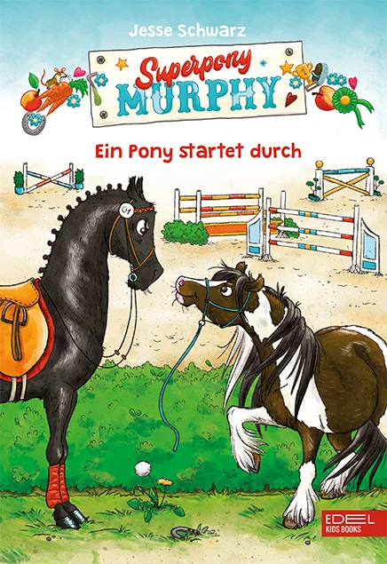 Pony Murphy schnuppert das erste Mal Turnierluft. Allerdings nicht als Teilnehmer, sondern als Begleitpony. Er findet alles großartig, vor allem die köstlichen Leckereien und gut gefüllten Futtereimer, die die Sportpferde bekommen. Vielleicht sollte er auch ein Turnierpony werden? Es kann ja nicht so schwer sein, über ein paar bunte Stangen zu hüpfen, oder? Doch der selbsternannte Star des Turniers, der schwarze Hengst Porero, findet seine Pläne einfach lächerlich. Er hetzt die anderen Pferde gegen Murphy auf, bis sich das Superpony gar nicht mehr so super fühlt. Zum Glück ist da noch Murphys Mäusefreund Leonardo. Der überredet ihn, es wenigstens zu versuchen und verordnet auch gleich ein strenges Trainingsprogramm. Was sich schon bald als sehr nützlich erweist, denn zu Hause auf Gut Himmelhof überschlagen sich die Ereignisse: Die zwei besten Turnierpferde verletzten sich, und auf dem Gut wird das Geld knapp. Nur ein Sieg beim großen Springen könnte jetzt noch helfen. Wird Murphy es wagen – und gegen seinen Erzfeind Porero antreten?
