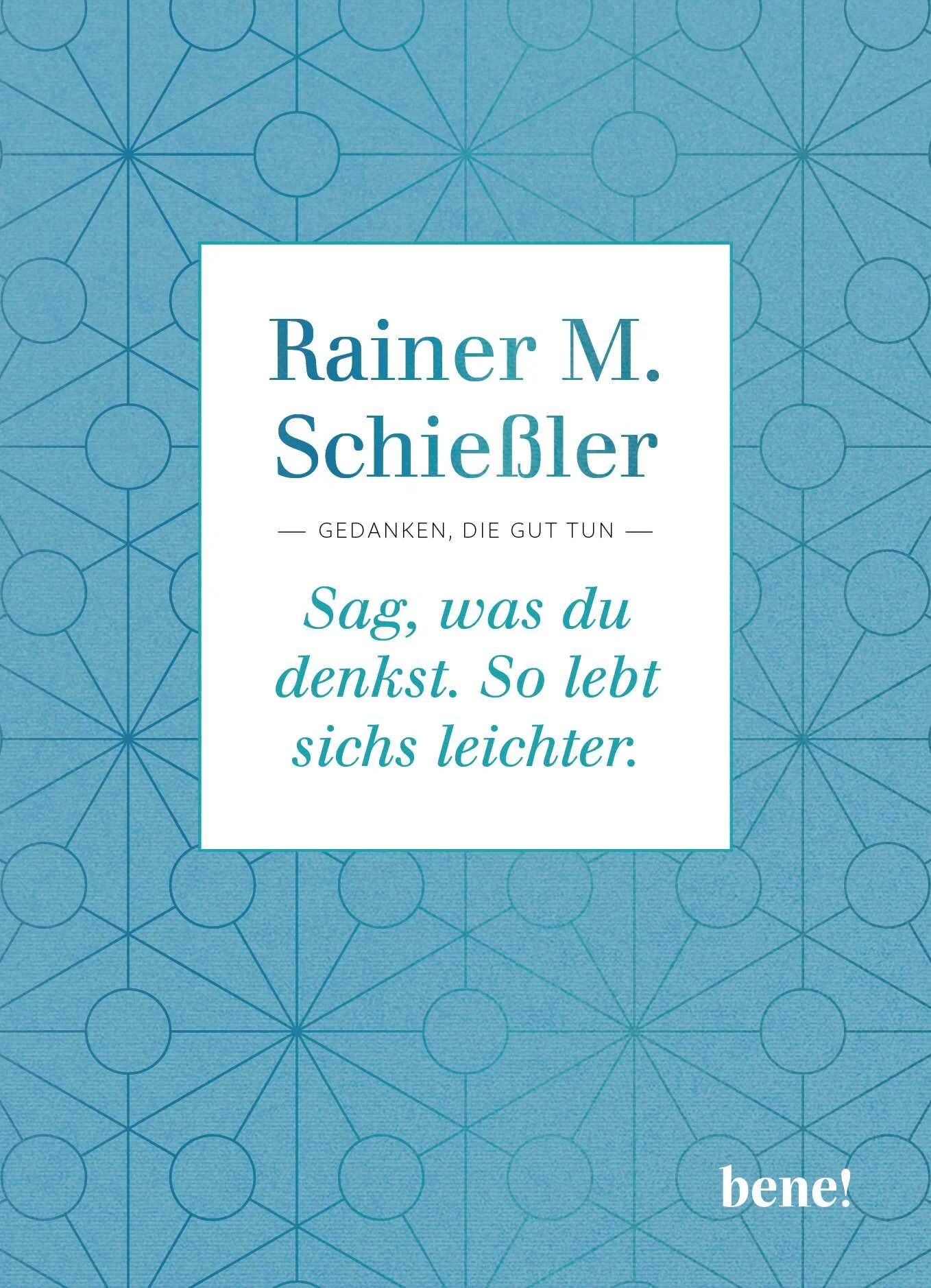 Ein wunderbares Geschenk für alle, die humorvolle, prägnante Texte lieben: Texte von Pfarrer Rainer M. Schießler, die dazu ermutigen, Haltung zu zeigen. Besonders schön ausgestattet, gebunden in einem matt schimmernden Einband im Format 11 x 15 cm. Rainer Maria Schießler ist dafür bekannt, dass er kein Blatt vor den Mund nimmt und als katholischer Priester auf unnachahmliche Weise dazu einlädt, sich auf das Abenteuer Glauben einzulassen. Angesichts der großen Herausforderungen, in denen wir stecken, braucht es Menschen, die klar Position beziehen, sagen, was sie denken – und gleichzeitig Menschlichkeit zeigen. Dazu laden die Texte von Rainer Maria Schießler ein.Dieser Band ist Teil der Geschenkbuch-Reihe Gedanken, die gut tun, die jeweils ein Buch der Bestseller-Autor*innen Margot Käßmann, Rainer M. Schießler, Melanie Wolfers und Anselm Grün enthält. 