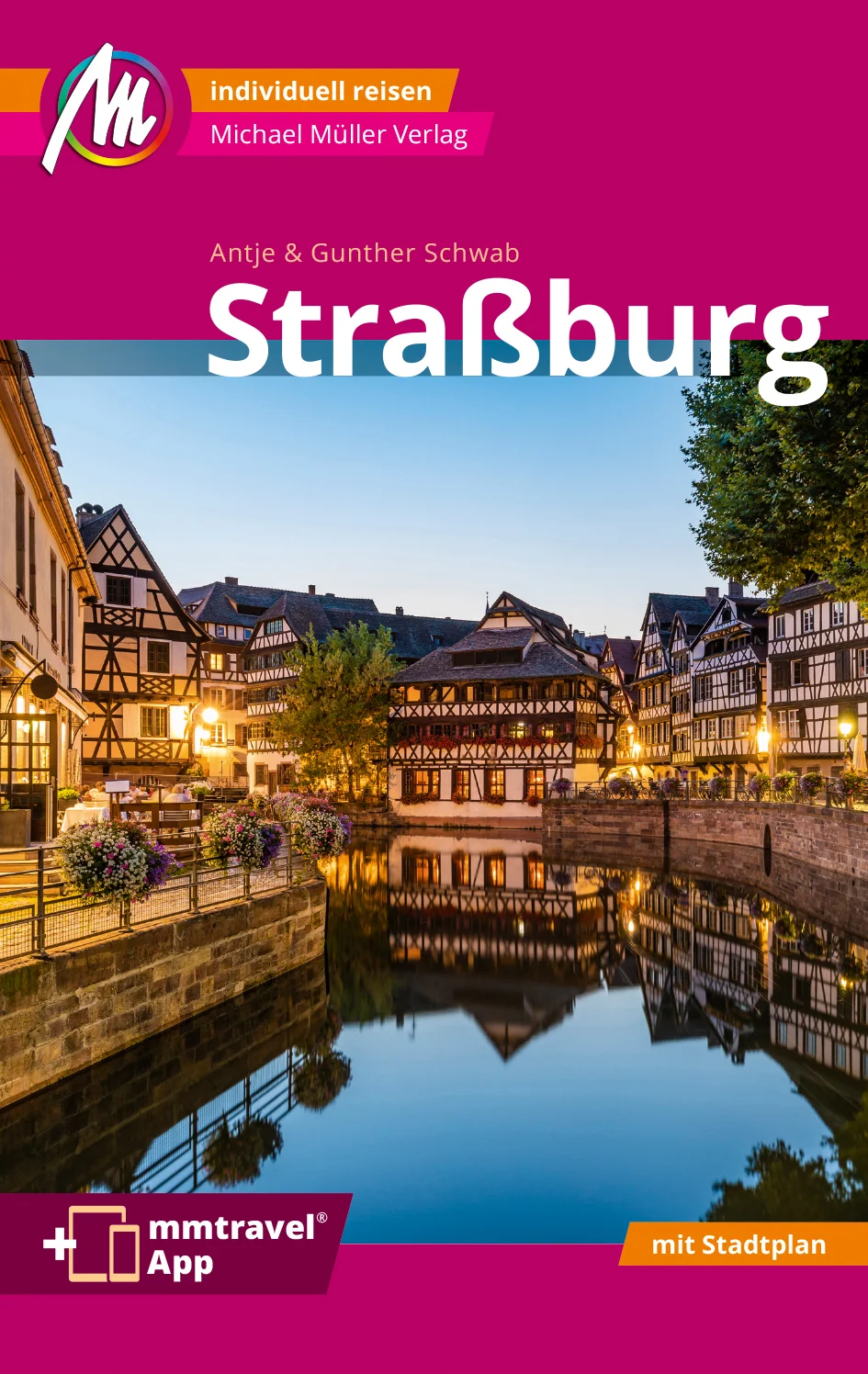 Reiseführer StraßburgAntje und Gunther Schwab Anders reisen und dabei das Besondere entdeckenMit den aktuellen Tipps aus den Michael-Müller-Reiseführern gestalten Sie Ihre Reise individuell, nachhaltig und sicher. Von Mittelalter bis Moderne – tauchen Sie ein in die bewegte Geschichte Straßburgs. In unserem Straßburg-Reiseführer nehmen Antje und Gunther Schwab Sie mit auf Entdeckungstour: 200 prall gefüllte Seiten mit 136 Farbfotos zeigen die ganze Pracht der Stadt. Sieben detailliert beschriebene Touren führen Sie in jeden Winkel. Ziele jenseits des Zentrums sowie drei Ausflüge in die Umgebung runden den Reiseführer »Straßburg« ab. Geheimtipps weisen auf besonders Sehens- und Erlebenswertes hin. Mit den 30 Karten inklusive Übersichtskarte plus herausnehmbarem Stadtplan im Maßstab 1:12.500 sowie Plan der S-Bahn sind Sie so gut orientiert wie die Einheimischen. Zahlreiche Kurz-Essays vermitteln interessantes Hintergrundwissen. Ökologisch, regional und nachhaltig wirtschaftende Betriebe sind kenntlich gemacht. Alles akribisch vor Ort recherchiert und für Sie getestet. Subjektiv, persönlich und wertend – die Michael-Müller-Bücher mit ihren Restaurant- und Einkaufstipps, ihren Hintergrundgeschichten und Service-Infos sind, was sie schon immer waren: mehr als »nur« Reiseführer. Zahlreiche Features machen die Reiseführer übersichtlich und ermöglichen schnelle Orientierung dank Überblicksseiten zu den einzelnen Touren samt deren Besonderheiten. Weitere hilfreiche Informationen bietet ein umfangreiches extra Kapitel »Nachlesen und Nachschlagen« zu Geschichte, Kultur- und Nachtleben, Unterwegs mit Kindern, Übernachten, Essen und Trinken, reisepraktischen Tipps von A-Z und mehr. Die gratis Web-App ergänzt den Reiseführer kongenial und macht die Erkundung der Stadt zu einem Kinderspiel. Straßburg im ÜberblickBeeindruckend das Straßburger Münster, Meisterwerk der Gotik. Pulsierendes Leben in pittoresken Gassen im Münsterviertel. Fachwerkidylle und einzigartiger Blick vom Barrage Vauban in »La Petite France«. Plätze mit unterschiedlichem Flair ermöglichen kleine Alltagsfluchten im nördlichen Teil der Ill-Insel zwischen Kathedrale und Neustadt. Entlang des Quai des Bateliers führt ein aussichtsreicher Spaziergang, dahinter lockt das Szeneviertel Krutenau. Das wilhelminische Viertel, die Neustadt, mit kerzengeraden Alleen, riesigen Plätzen sowie repräsentativen Monumentalbauten und Villen ist UNESCO-Weltkulturerbe. Repräsentative Architektur findet sich im Europaviertel. Abseits des Zentrums locken unter anderem ein Voodoo-Museum, futuristische Architektur am Bassin d’Austerlitz und der grenzüberschreitende Jardin des deux Rives. Ausflugsziele in der Umgebung Straßburgs sind Obernal, Mont-Ste-Odile und Saverne. Erlebnis StraßburgVom Münster über Maison Kammerzell und Europaparlament zum Place de la République, Musée Alsacien und Weihnachtsmarkt Straßburgs: Unser Reiseführer »Straßburg« ist kundiger Begleiter, in der pittoresken Altstadt ebenso, wie im modernen Europaviertel. Entdecken Sie Straßburgs Sehenswürdigkeiten, aber auch Highlights abseits der Hotspots, etwa das Musée Tomi Ungerer oder die Haute École des Arts du Rhin. Das Wetter in Straßburg ist mal nicht so gut? Unser Straßburg-Reiseführer kennt 15 Museen, 76 Restaurants und 45 Shopping-Adressen. Mit den lieben Kleinen unterwegs? Bootsausflüge, Spielplätze, Schokoladenmuseum und mehr – einem gelungenen Familienurlaub steht dank der nützlichen Hinweise in unserem Reiseführer »Straßburg« nichts im Weg. Wenn Sie mit kleinem Budget unterwegs sind, hilft unser Straßburg-Reiseführer, die Stadt günstig bis gratis zu erleben. Unterkunft und ÜbernachtungOb Appartements, Jugendherberge, Camping oder Hotel – Straßburg bietet für jeden die passende Unterkunft. Dank doppelseitiger Übersichtskarte in unserem Straßburg-Reiseführer mit 31 zentral gelegenen Übernachtungsmöglichkeiten finden Sie das passende Dach über dem Kopf. 50 Seiten kompakt zusammengefasste Informationen im Straßburg-Reiseführer lassen keine Fragen offen – von Feiertagen, Festen und Veranstaltungen über Straßburger Küche, Kultur- und Nachtleben bis zu reisepraktischen Tipps zur Anreise und öffentlichen Verkehrsmitteln. Unschlagbares BundleDie mmtravel® App zum City-Guide Straßburg ist gratis mit dabei, denn Buch und App gehören für uns einfach zusammen. Nutzen Sie den inkludierten Freischaltcode zum kostenlosen Download und laden Sie den kompletten Inhalt des Reiseführers mit Online-Karten und GPS-Funktion auf Ihr Smartphone oder Tablet.