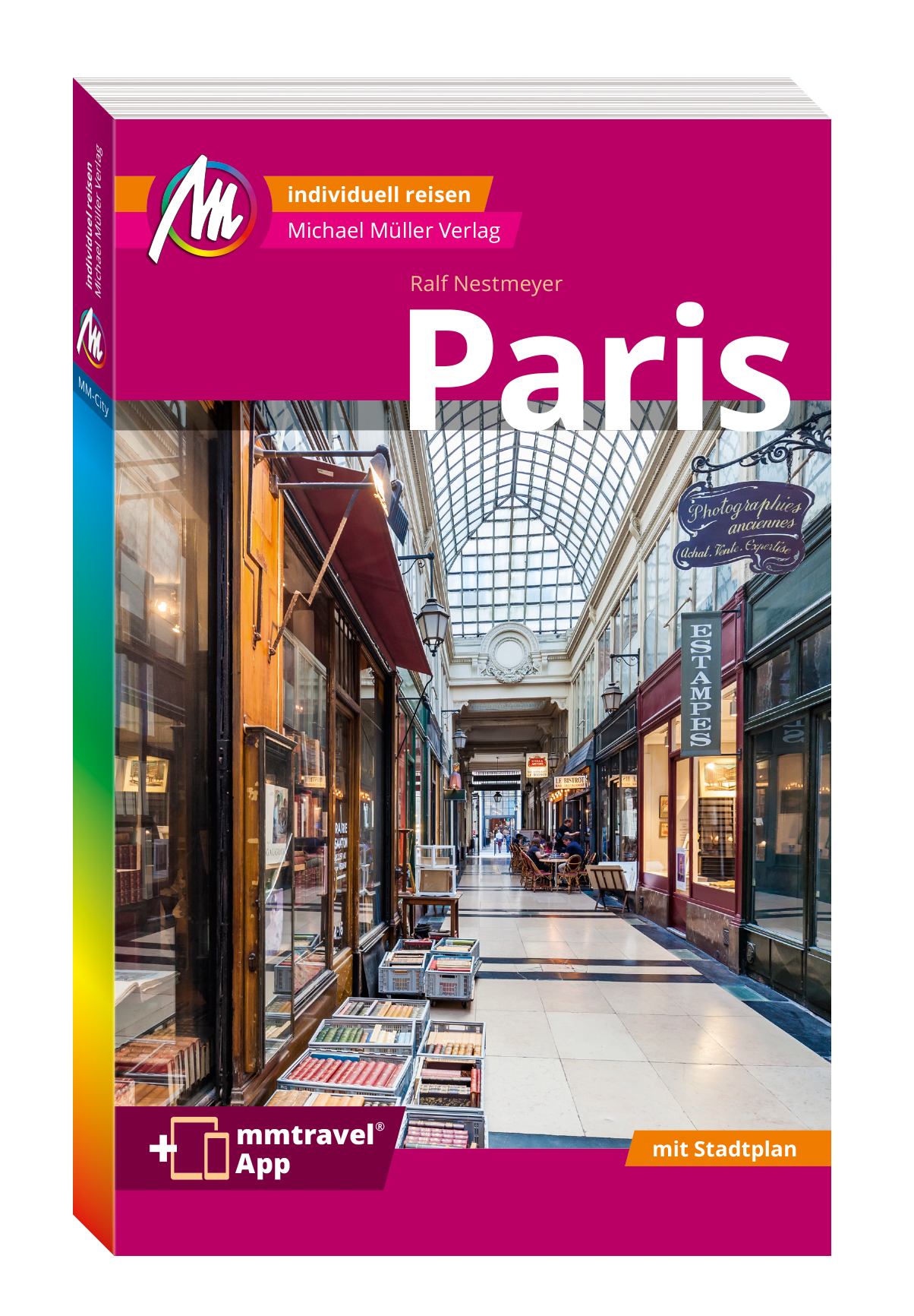 Anders reisen und dabei das Besondere entdecken Mit den aktuellen Tipps aus den Michael-Müller-Reiseführern gestalten Sie Ihre Reise individuell, nachhaltig und sicher. Paris, mon amour Seit dem Jahr 2000 hat Autor Ralf Nestmeyer eine innige Beziehung zur »Stadt der Liebe«. Wie sehr er sich auf die Stadt an der Seine seither eingelassen hat, zeigt der Reiseführer »Paris« in der 13. Auflage. 288 Seiten mit 164 Farbfotos sind gespickt mit akribisch recherchierten Informationen sowie Geheimtipps von Ralf Nestmeyer und enthüllen Ihnen die ganze Pracht der über 2000 Jahre alten Stadt – alles vor Ort recherchiert und für Sie ausprobiert. Dank 45 Karten inklusive Plan der Pariser Metro plus herausnehmbarem Stadtplan im Maßstab 1:20.000 kennen Sie sich so gut aus wie die Pariser selbst. Ökologisch, regional und nachhaltig wirtschaftende Betriebe sind im Paris-Reiseführer hervorgehoben. 13 Touren führen Sie durch alle Arrondissements. Elf Ausflüge in die Umgebung runden den Reiseführer »Paris« ab. Womöglich geht es Ihnen dann ebenso wie Ralf Nestmeyer und Ihr Aufenthalt in der französischen Hauptstadt wird zum Beginn einer intensiven Beziehung zur Lichterstadt. Die Heilbronner Stimme schreibt: »() Ein guter Reiseführer ist da Gold wert, und einen der besten hat Ralf Nestmeyer geschrieben.« Die Salzburger Woche findet: »Ein Allrounder unter den Paris-Führern, der durch seine übersichtliche Gestaltung und kompakt aufbereitete Information überzeugt.« Ganz Paris auf einen Blick Im Herzen der Stadt liegen Ile de la Cité und Ile Saint-Louis sowie die Kathedrale Notre-Dame. Shopping-Herzen schlagen höher zwischen dem Centre Pompidou und dem Louvre. Das jüdische Viertel Marais, die Bastille, Zentrum der französischen Revolution, sowie das Uni-Viertel Quartier Latin stehen ebenso auf dem Tour-Plan wie das Literatenviertel Saint-Germain-des-Prés. Montparnasse mäandert zwischen Nostalgie und Moderne. Vom Musée dOrsay geht es zum unbestrittenen Wahrzeichen der Stadt, dem Eiffelturm. Die Hautevolee ist im XVI. Arrondissement am Bois de Boulogne zu Hause, unweit der prächtigsten aller Prachtstraßen, der Champs-Elysées. Vom Palais Royal vorbei an der Oper und Galeries Lafayette zu Montmartre mit Sacré-Cur und Moulin Rouge, schließlich ins Szeneviertel Belleville zwischen Canal Matin und dem Friedhof Père-Lachaise. Paris erleben Der Reiseführer »Paris« kennt alle Pariser Sehenswürdigkeiten wie Eiffelturm, Notre-Dame und Louvre sowie 17 Pariser Märkte mit ihrer vitalen Betriebsamkeit. Ralf Nestmeyers Geheimtipps zeigen Ihnen aber auch das »andere Paris«, abseits der touristischen Hotspots, etwa den Jardin Atlantique oder das Musée Marmottan – alles vor Ort für Sie ausprobiert. Neben 176 Seiten mit den ausführlich beschriebenen 13 Touren und Ausflügen, glänzt der Paris-Reiseführer mit 73 Seiten kompakt zusammengefassten Infos zu Geschichte, Architektur, Kultur sowie hilfreichen und bewährten reisepraktischen Tipps, die Ihren Paris-Aufenthalt zu einem gelungenen Erlebnis machen. Wenn das Wetter in Paris einmal nicht so gut ist, locken mehr als 70 Museen und mehr als 180 Restaurants – alle für Sie ausprobiert und im Reiseführer »Paris« kompakt und übersichtlich aufgeführt. Mit Kindern unterwegs? Auch dazu hat der Paris-Reiseführer viel Wissenswertes parat, nicht zuletzt zum Disneyland Paris. Und wer Paris günstig bis gratis erleben möchte, profitiert ebenfalls von Ralf Nestmeyers jahrzehntelanger Erfahrung. Übernachten in Paris Hotels, Hostels und mehr – der Reiseführer »Paris« zeigt auf einer praktischen doppelseitigen Übersichtskarte 45 zentral gelegene Unterkünfte für jeden Anspruch und Geldbeutel. Unschlagbares Bundle Die mmtravel® App zum City-Guide Paris ist für zwölf Monate gratis mit dabei, denn Buch und App gehören für uns einfach zusammen. Nutzen Sie den inkludierten Freischaltcode zum kostenlosen Download und laden Sie den kompletten inhalt des Reiseführers mit Online-Karten und GPS-Funktion auf Ihr Smartphone oder Tablet. Fünf Fakten über Paris, die Sie wahrscheinlich noch nicht kannten: Vor hundert Jahren herrschten die »Apachen« – Kleinkriminelle – über die Pariser Arbeiterviertel. In den Pariser Katakomben ruhen rund sechs Millionen Gebeine. Das älteste Café der Welt wurde 1686 an der Seine eröffnet. 1710 Stufen führen bis zur Spitze des Eiffelturms. Erst 1977 durften die Pariser erstmals einen Bürgermeister wählen.