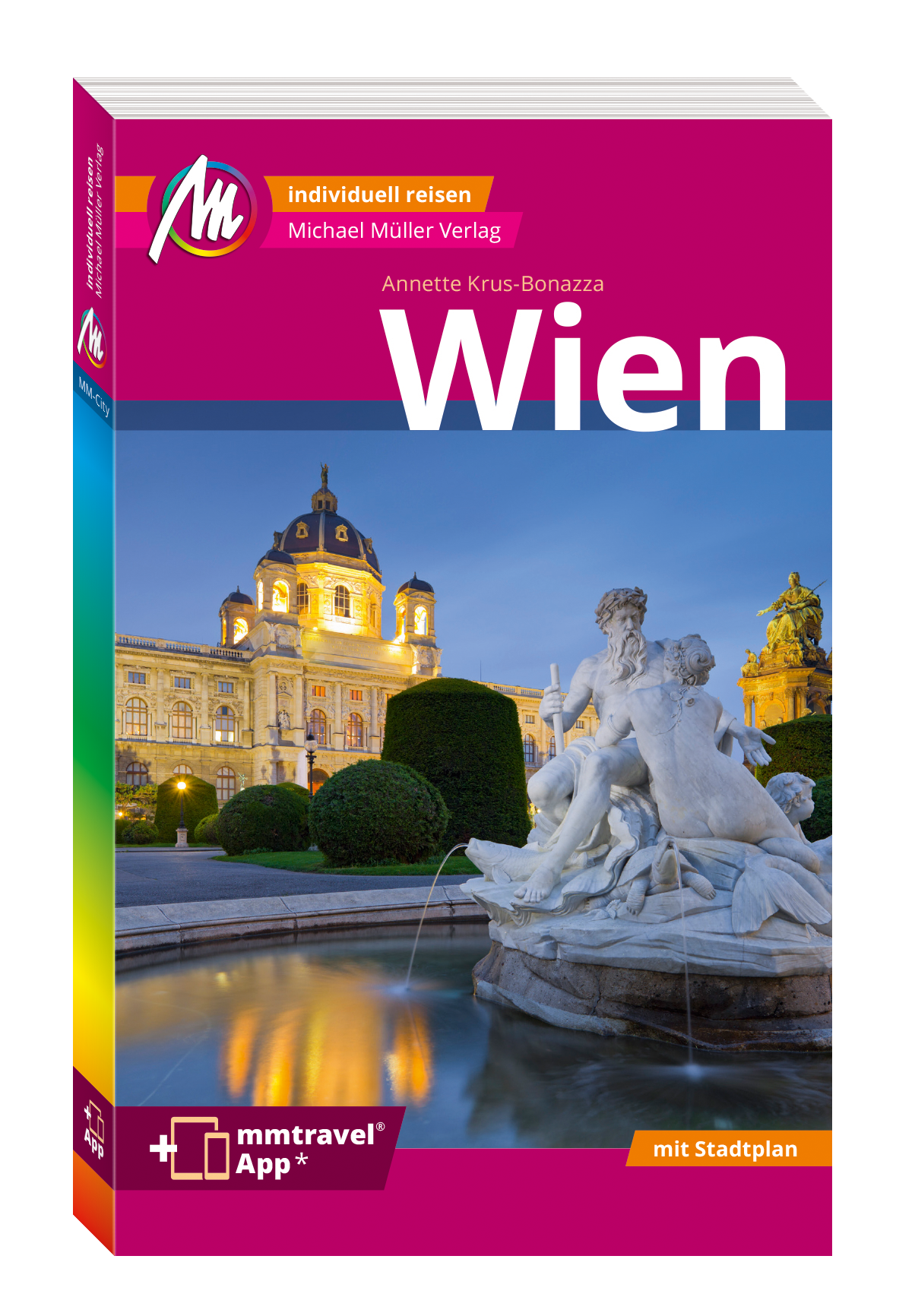 Anders reisen und dabei das Besondere entdecken: Mit den aktuellen Tipps aus den Michael-Müller-Reiseführern gestalten Sie Ihre Reise individuell, nachhaltig und sicher. Amadeus, Amadeus … Der Hit des österreichischen Popstars Falco kommt einem unweigerlich in den Sinn, wenn man an die österreichische Hauptstadt denkt. Doch die Mozartstadt ist mehr als das. Annette Krus-Bonazza zeigt in unserem Wien-Reiseführer in der achten Auflage auf 320 Seiten mit 155 Farbfotos die ganze Pracht Wiens – alles vor Ort recherchiert und für Sie ausprobiert. Dank 30 Karten inklusive Plan der öffentlichen Verkehrsmittel plus herausnehmbarem Stadtplan im Maßstab 1:10.500 finden Sie sich so gut zurecht wie die Einheimischen. Unser Reiseführer „Wien“ begleitet Sie auf neun ausführlich beschriebenen Touren durch die Stadt, führt Sie zu sieben Zielen auf und jenseits der Gürtellinie und hat noch sechs Ausflüge in die Umgebung parat. Das Wien jenseits der Hot-Spots entdecken Sie dank der Geheimtipps der Autorin – alle für Sie getestet. Ökologisch, regional und nachhaltig wirtschaftende Betriebe sind kenntlich gemacht. Wien in der Übersicht: Das monumentale Wien mit Stephansdom, Hofburg und die prachtvolle Ringstraße. Alles klingt in Staatsoper, im Mozarthaus und im Haus der Musik. Auf römischem Boden am Judenplatz und Hohen Markt. Romantische Gassen im nordöstlichen Zentrum und Weißgerberviertel auf dem Weg zu Hundertwassers buntem Erbe. Kunst und Konsum im Museumsquartier, Spittelberg und Mariahilferstraße. Schöne Aussichten rund ums Belvedere. Das Wiener Schlaraffenland rund um den Naschmarkt. Das Universitätsviertel mit Alsergrund und Josefstadt. Vergnügen und mehr rund um Prater, Leopoldstadt und Augraben. Auf und jenseits der Gürtellinie: Schönbrunn und Hietzing, Döbling und die Weinberge, Penzing und Ottakring, Zentralfriedhof, Gasometer und die Wiener Waterfront. Schließlich Ausflüge in das Wiener Umland mit Klosterneuburg, Tulln und Carnuntum, sowie nach Bratislava, Stift Melk und zu den Weinhochburgen der Thermenregion. Was tun in Wien? So vital und pulsierend wie das Leben in der Kaiserstadt, so prall gefüllt ist unser Wien-Reiseführer. Wiens Sehenswürdigkeiten wie Stephansdom, Hofburg und Museumsquartier finden Sie im Reiseführer „Wien“ genauso, wie elf Kinos, 23 Kirchen, 47 Theater und 79 Museen – alle für Sie ausprobiert. Wer der typisch wienerischen Kaffeehauskultur frönen möchte, findet zudem über 280 Kaffeehäuser und Restaurants, kompakt gelistet und für Sie getestet. Im Sommer ist das Wetter Wiens schon fast mediterran. Auf der Donau-Insel finden dann vielfältige Kultur- und Musik-Veranstaltungen statt. Mit Kindern unterwegs? Auch dafür hat unser Wien-Reiseführer eine Vielzahl an Veranstaltungshinweisen parat. Auch wer Wien günstig bis gratis erleben möchte, findet im Reiseführer „Wien“ nützliche Ratschläge und erprobte Tipps. Hostel, Pension oder Hotel: Wien bietet für jeden Geschmack und Geldbeutel die passende Unterkunft. Im Reiseführer „Wien“ finden Sie für jeden Wunsch und Anspruch auf einer doppelseitigen Übersichtskarte praktisch aufgeführt 36 zentral gelegene Übernachtungsmöglichkeiten – alle für Sie getestet. 76 Seiten kompakt zusammengefasste Informationen in unserem Wien-Reiseführer lassen keine Fragen offen – von Stadtgeschichte über Kulinarik zu Kultur- und Nachtleben bis hin zu reisepraktischen Tipps. Unschlagbares Bundle: Die mmtravel App zum City-Guide Wien ist gratis mit dabei, denn Buch und App gehören für uns einfach zusammen. Nutzen Sie den inkludierten Freischaltcode zum kostenlosen Download und laden Sie den kompletten Inhalt des Reiseführers mit Online-Karten und GPS-Funktion auf Ihr Smartphone oder Tablet.